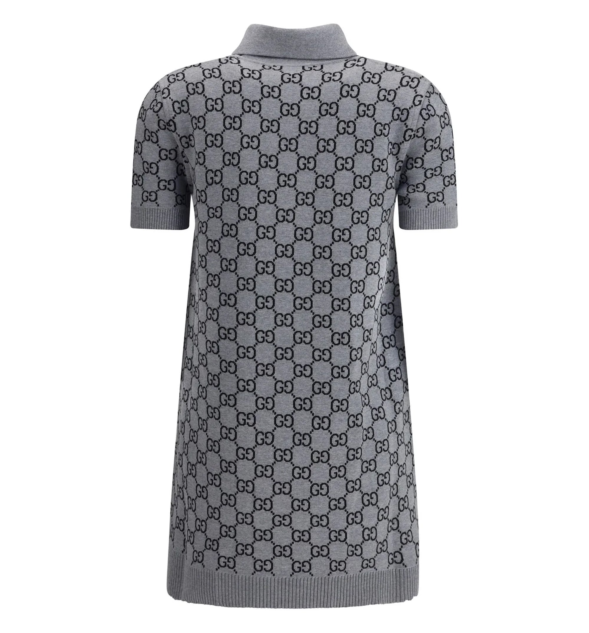 GG Wool Jacquard Polo Dress