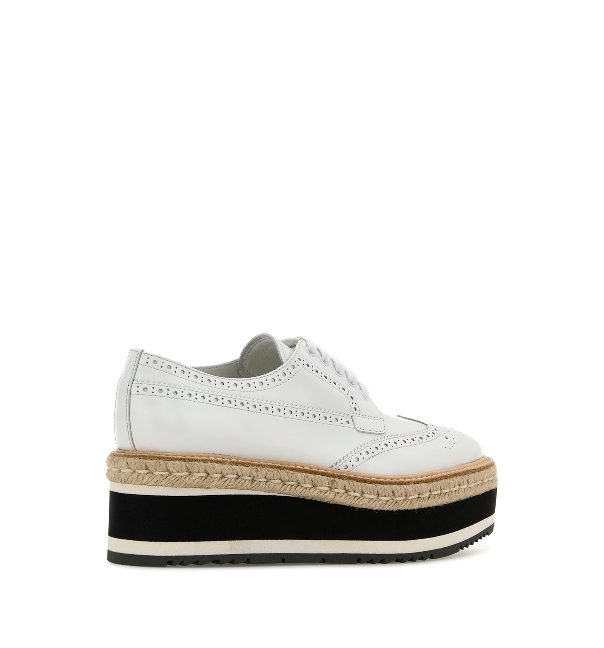 Prada Leather Platform Lace-Up Shoes