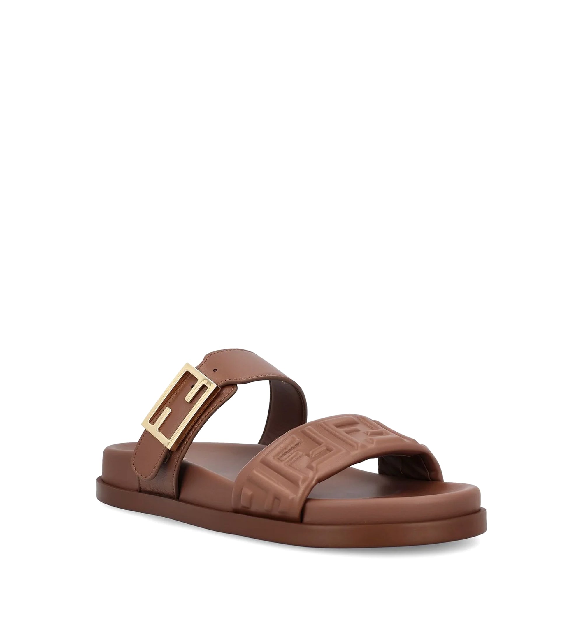 Fendi Feel Nappa Leather Slides