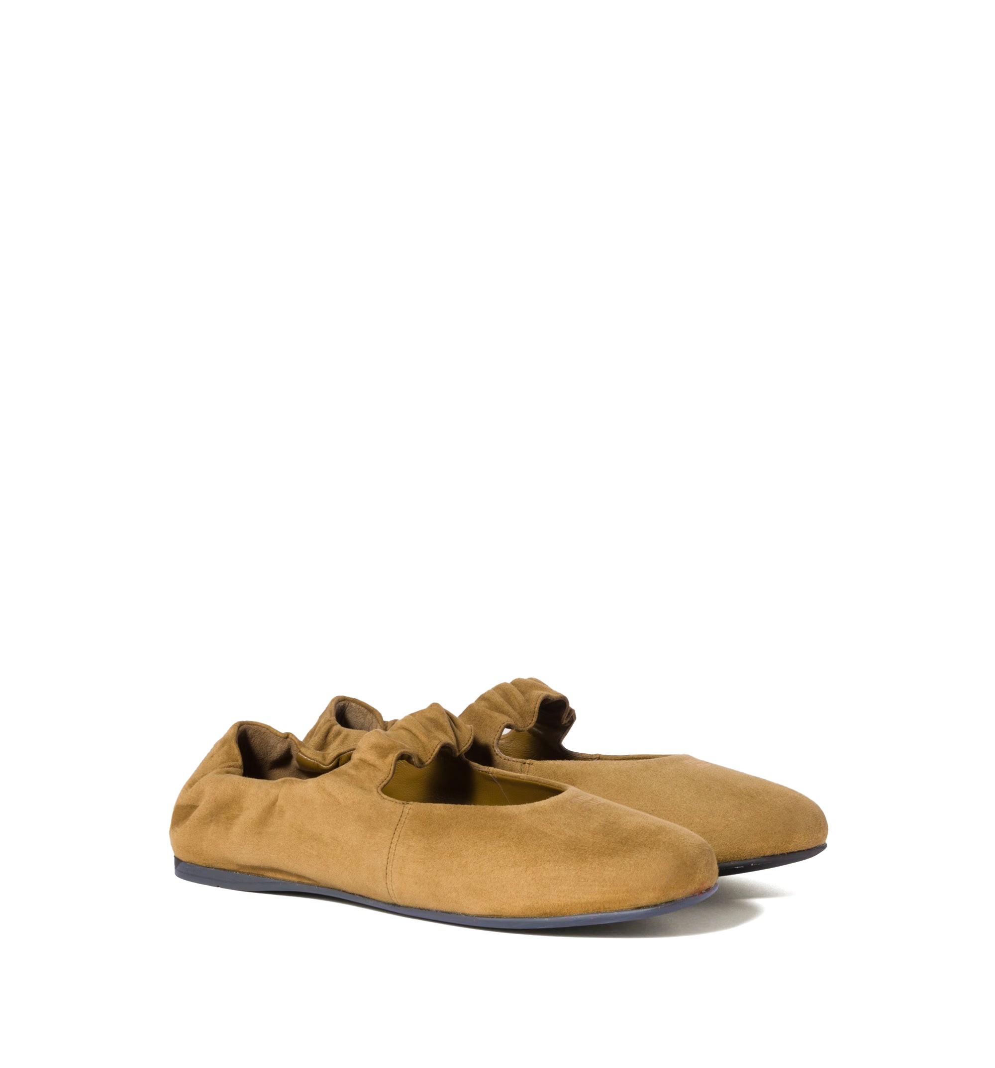 Ruches Suede Ballerinas