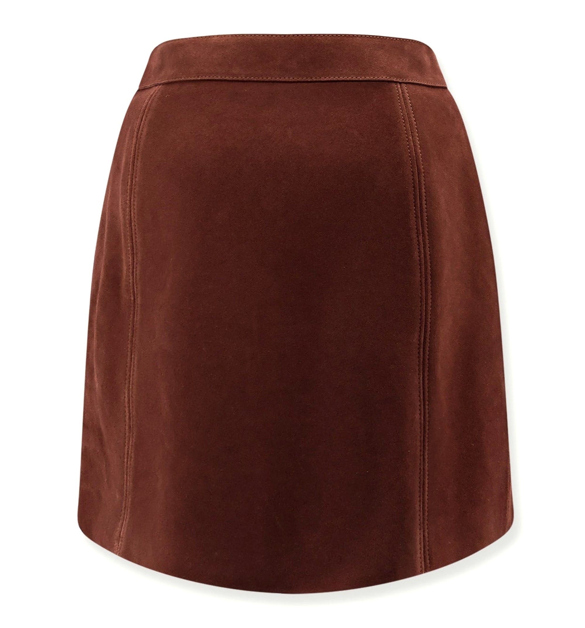 Suede Skirt With Triomphe Buttons
