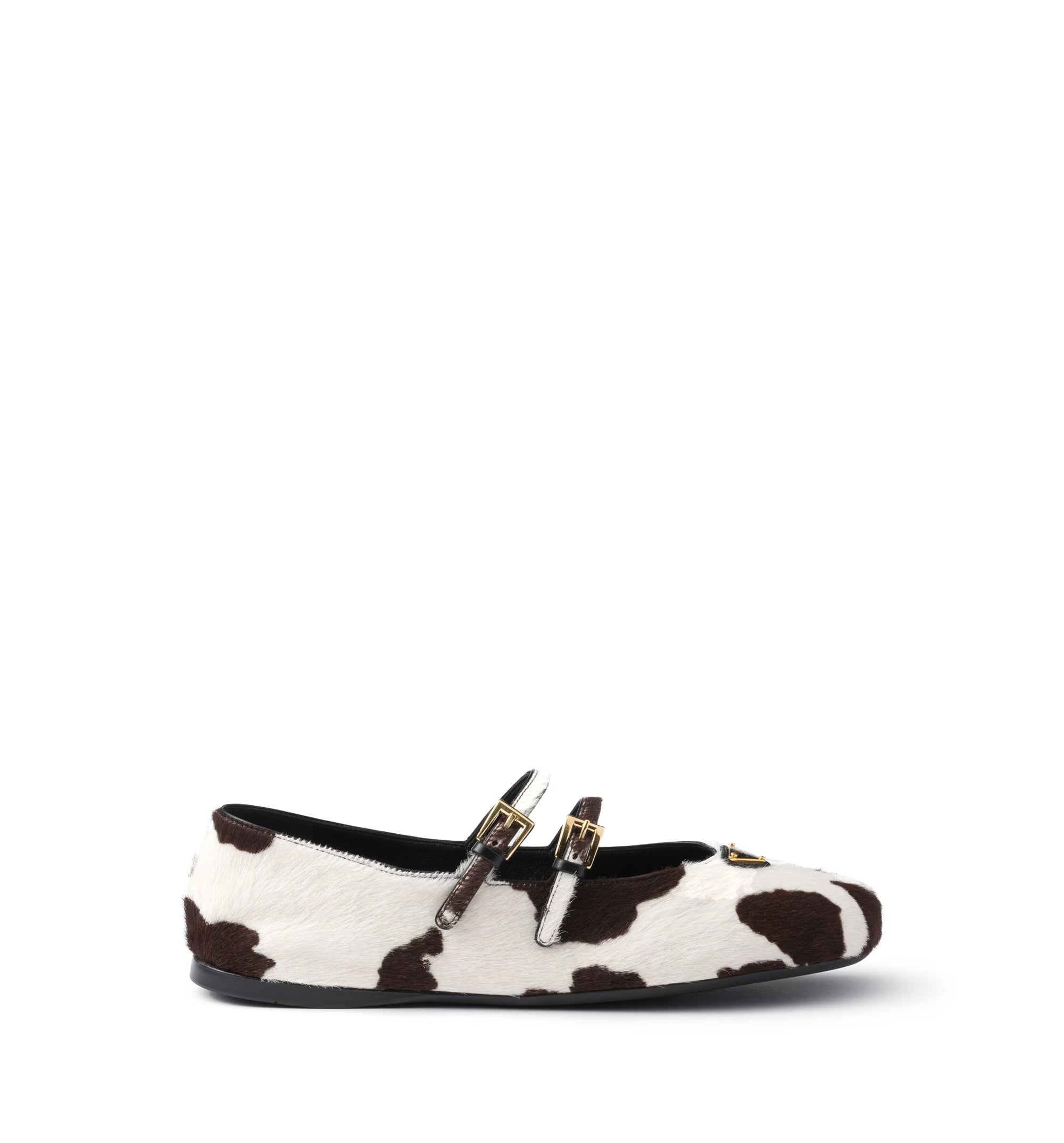 Printed Leather Ballerinas