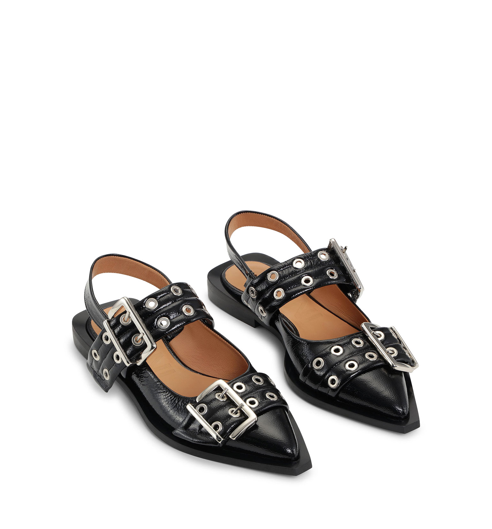 Feminine Buckle Ballerinas