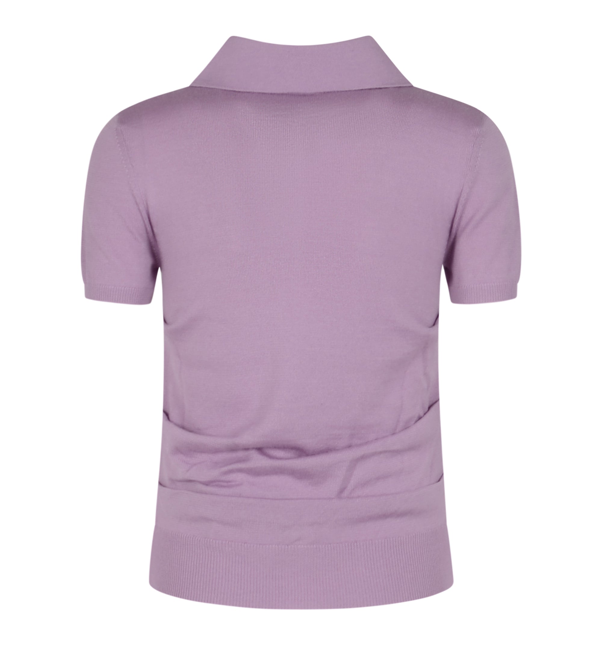 Short Sleeve Polo Sweater In Cashmere And Silk