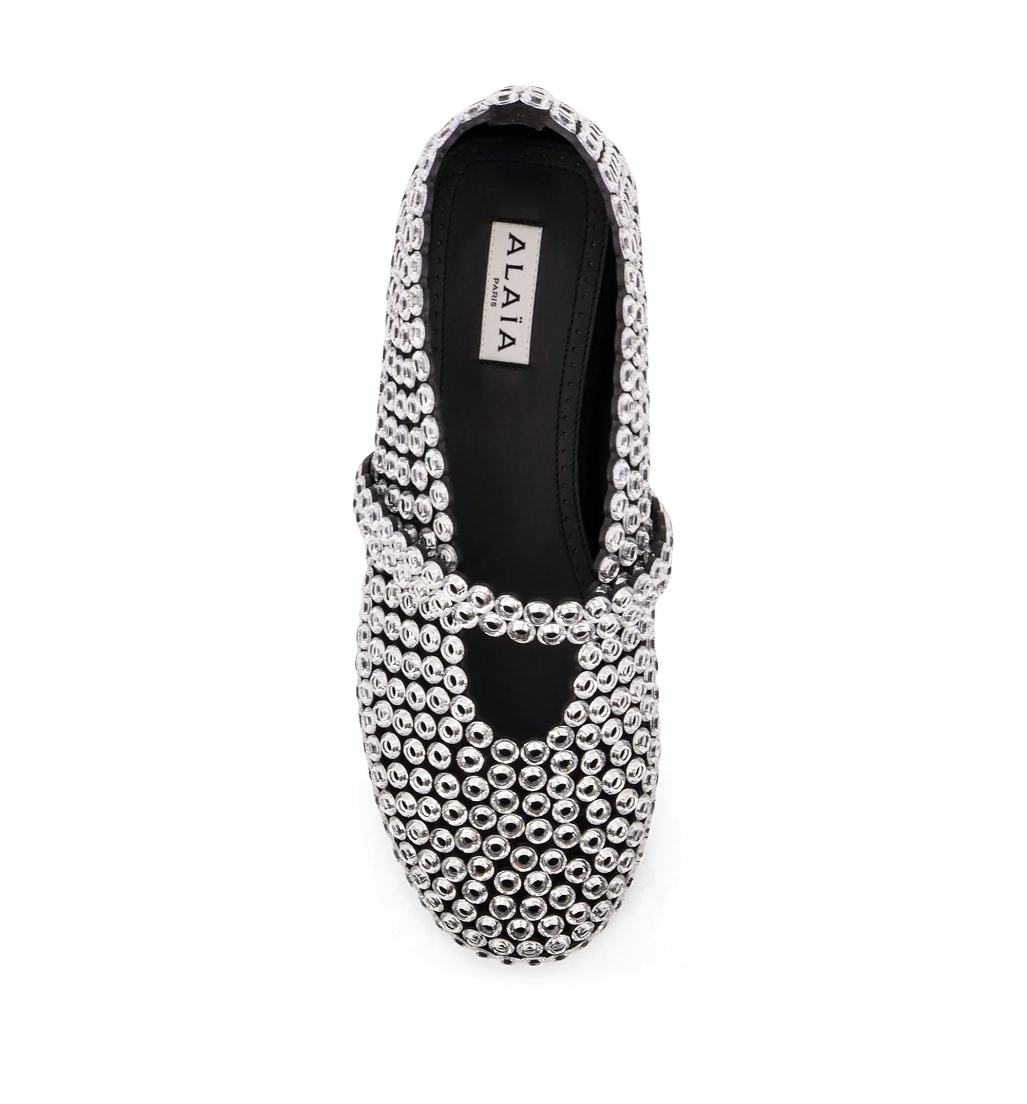 Ballet Flats In Glass Eyelet Suede Goatskin
