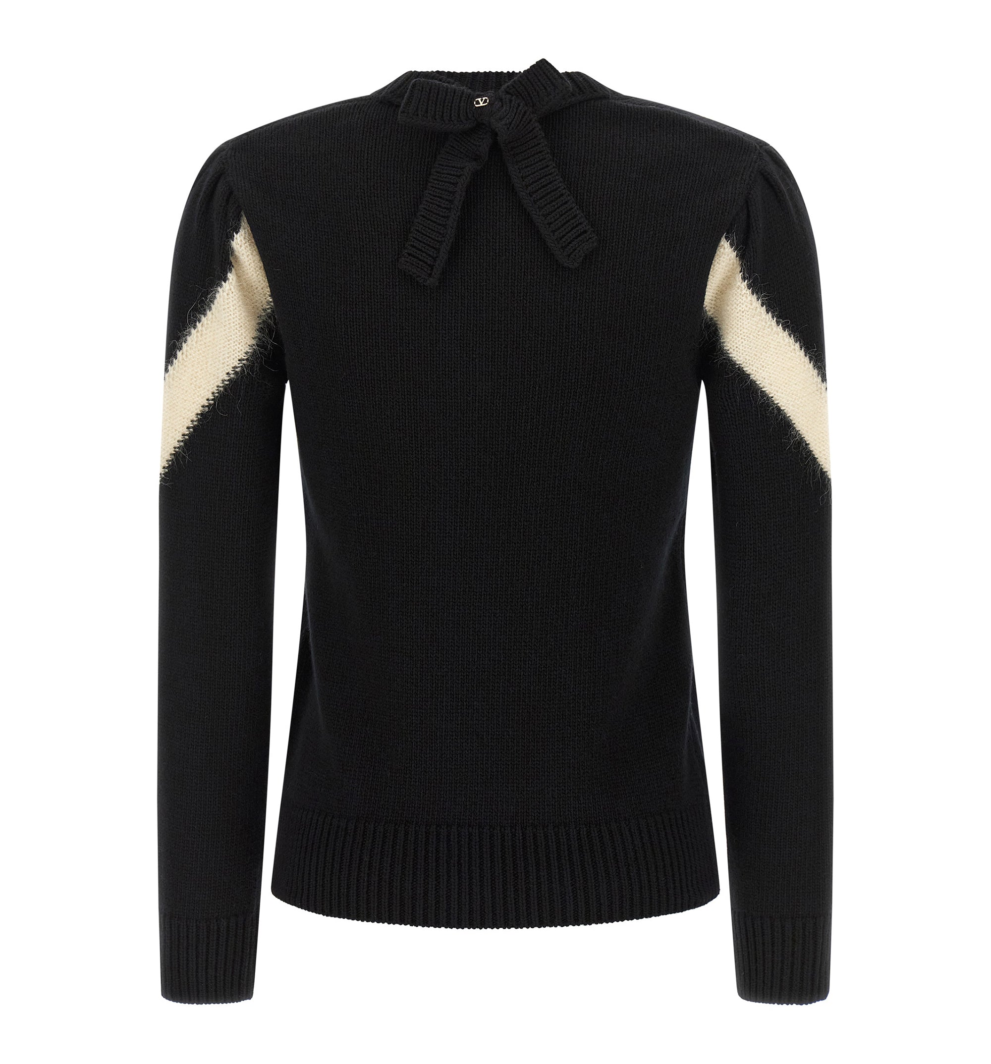 V-Logo Chevron Wool & Cashmere Sweater