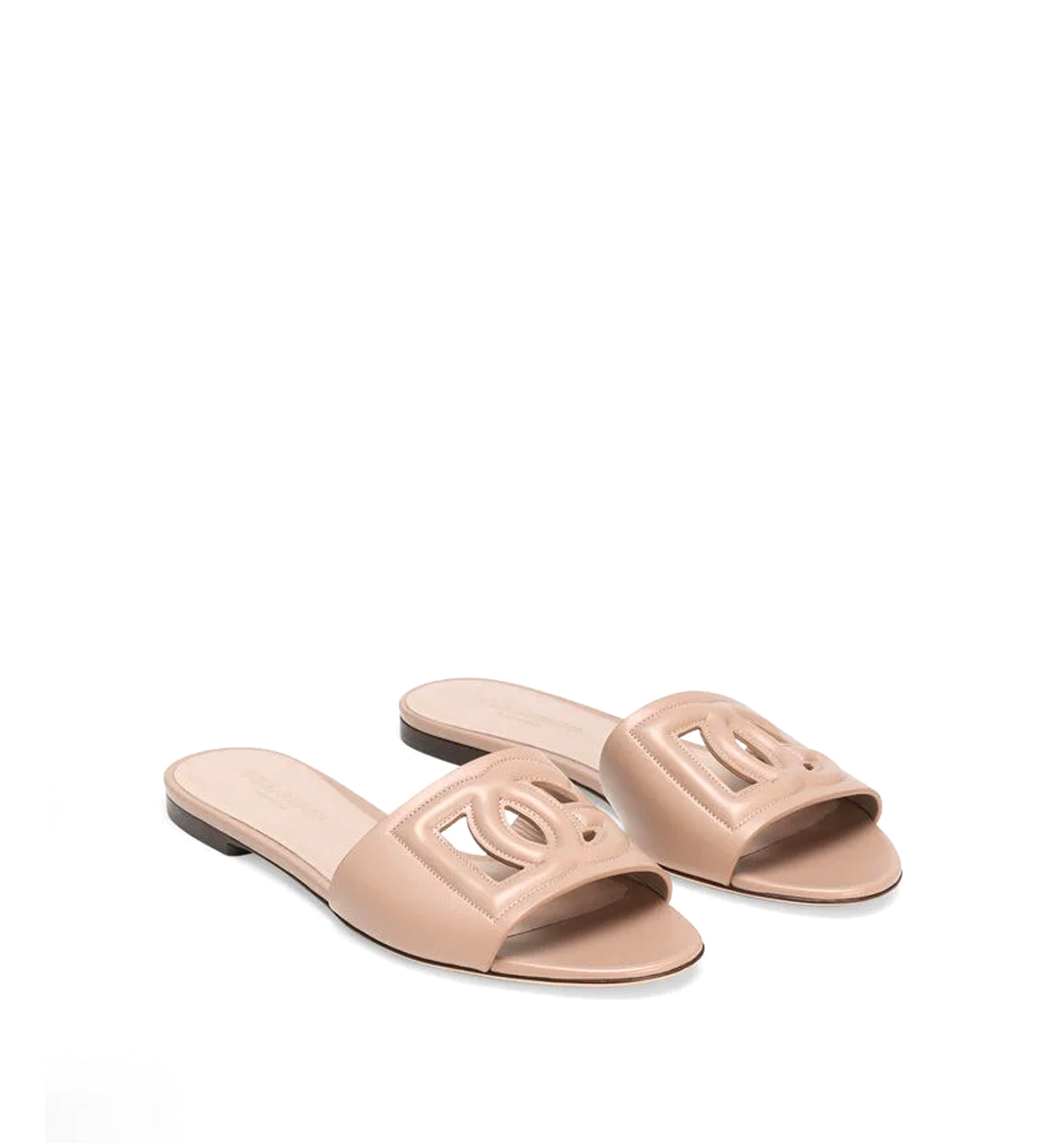 Calfskin Slides With DG Logo