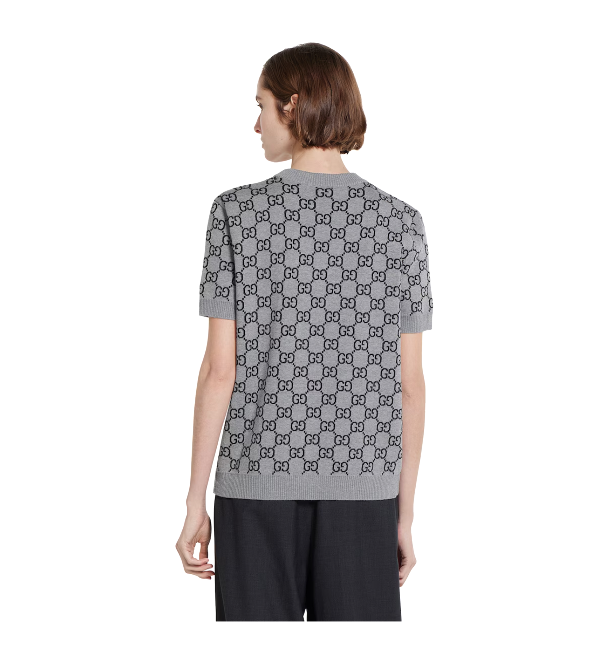 Reversible GG Wool Jacquard Top