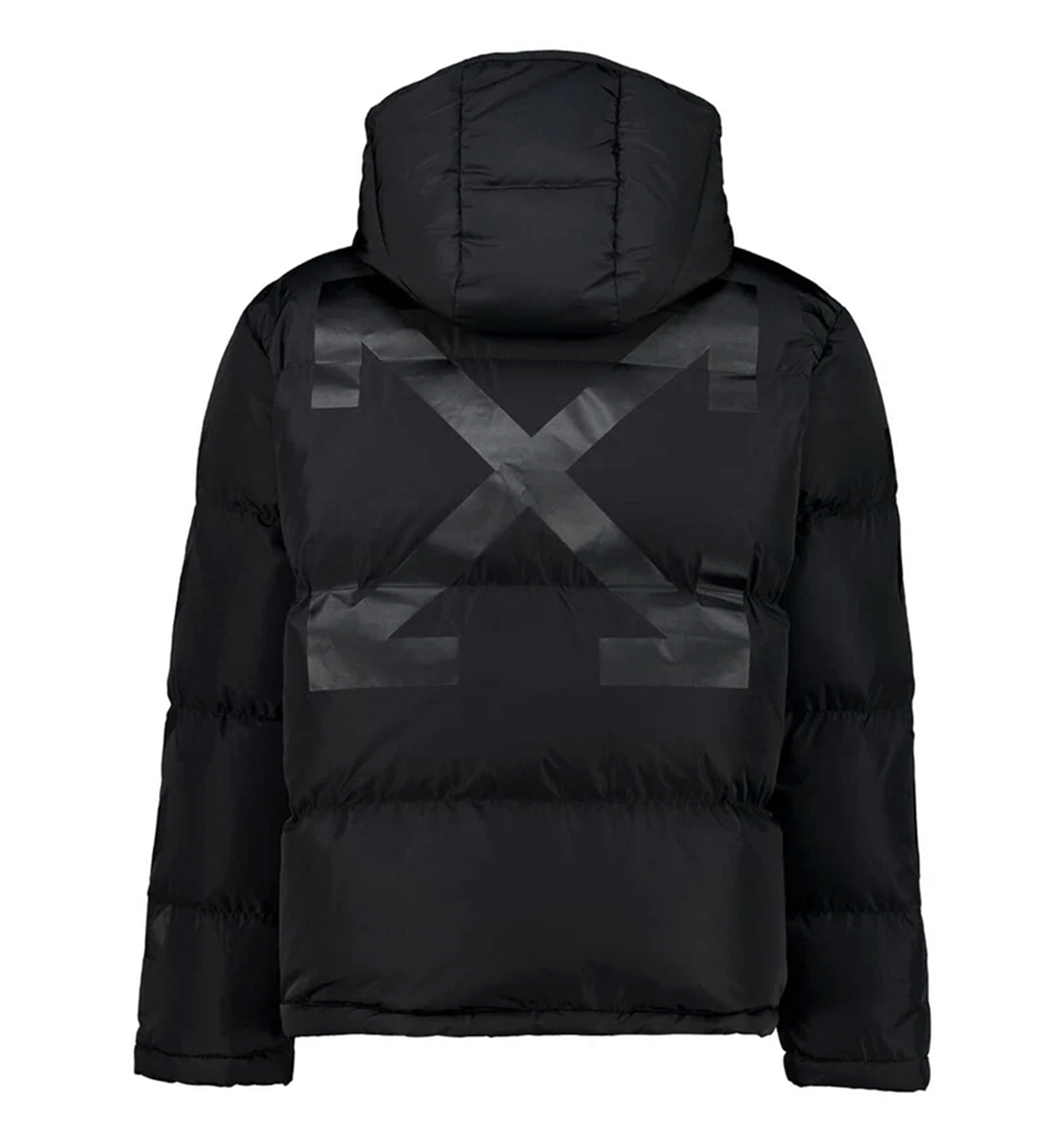 Hooded Diagonal Arrow Down Jacket
