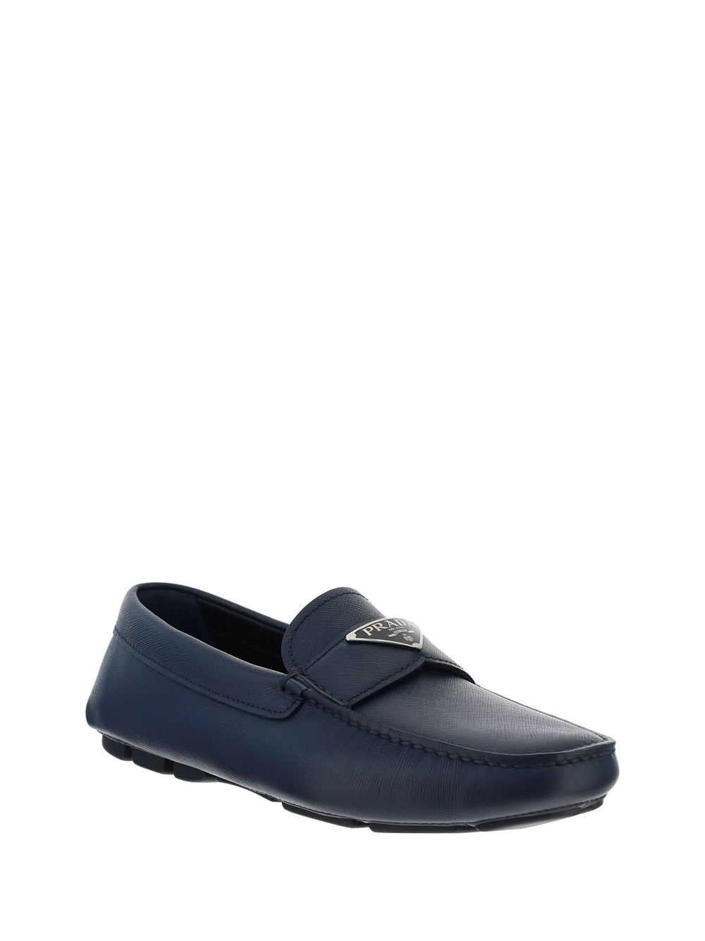 Saffiano Leather Loafers - Baltic Blue