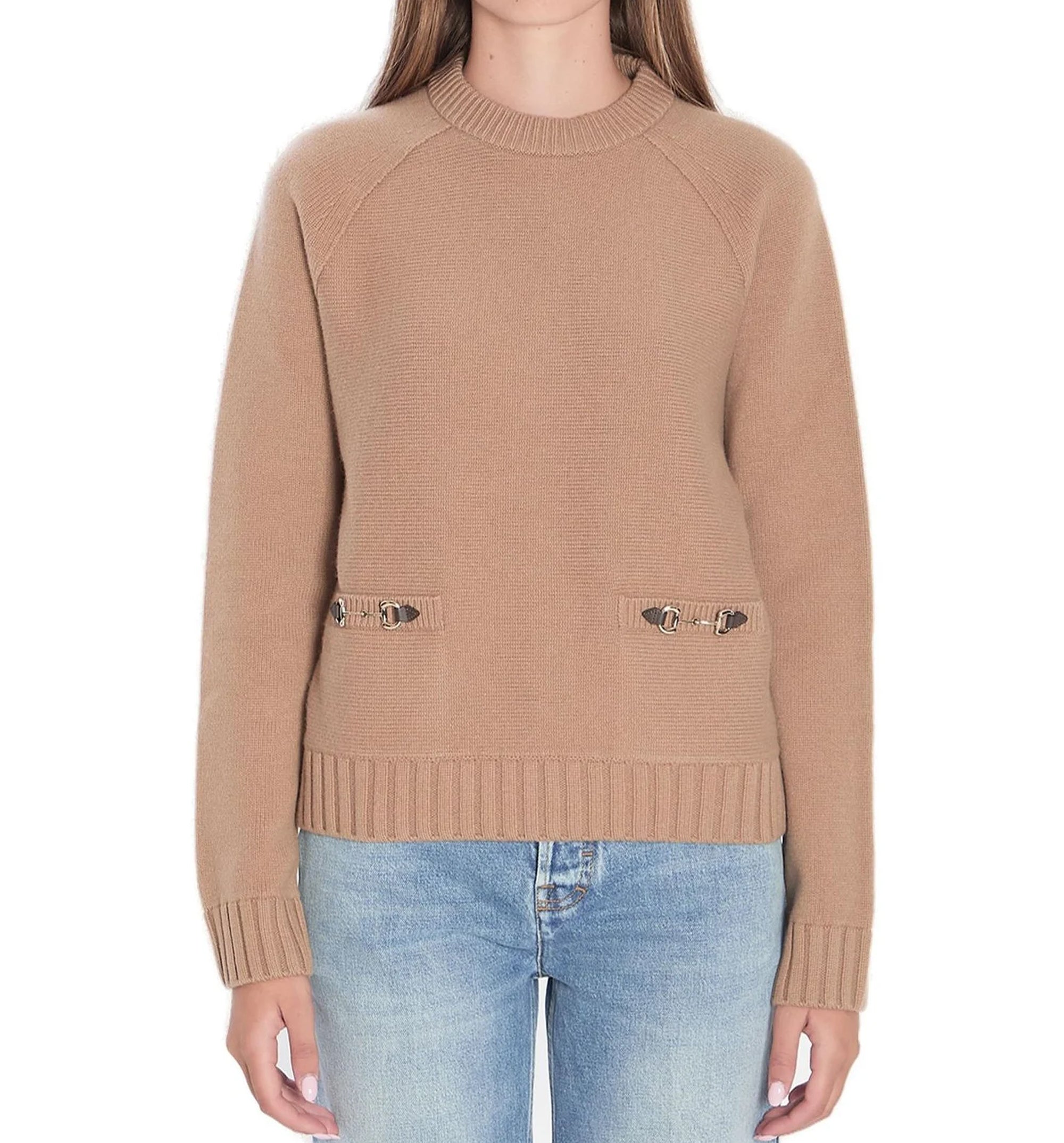 Wool Cashmere Top With Horsebit