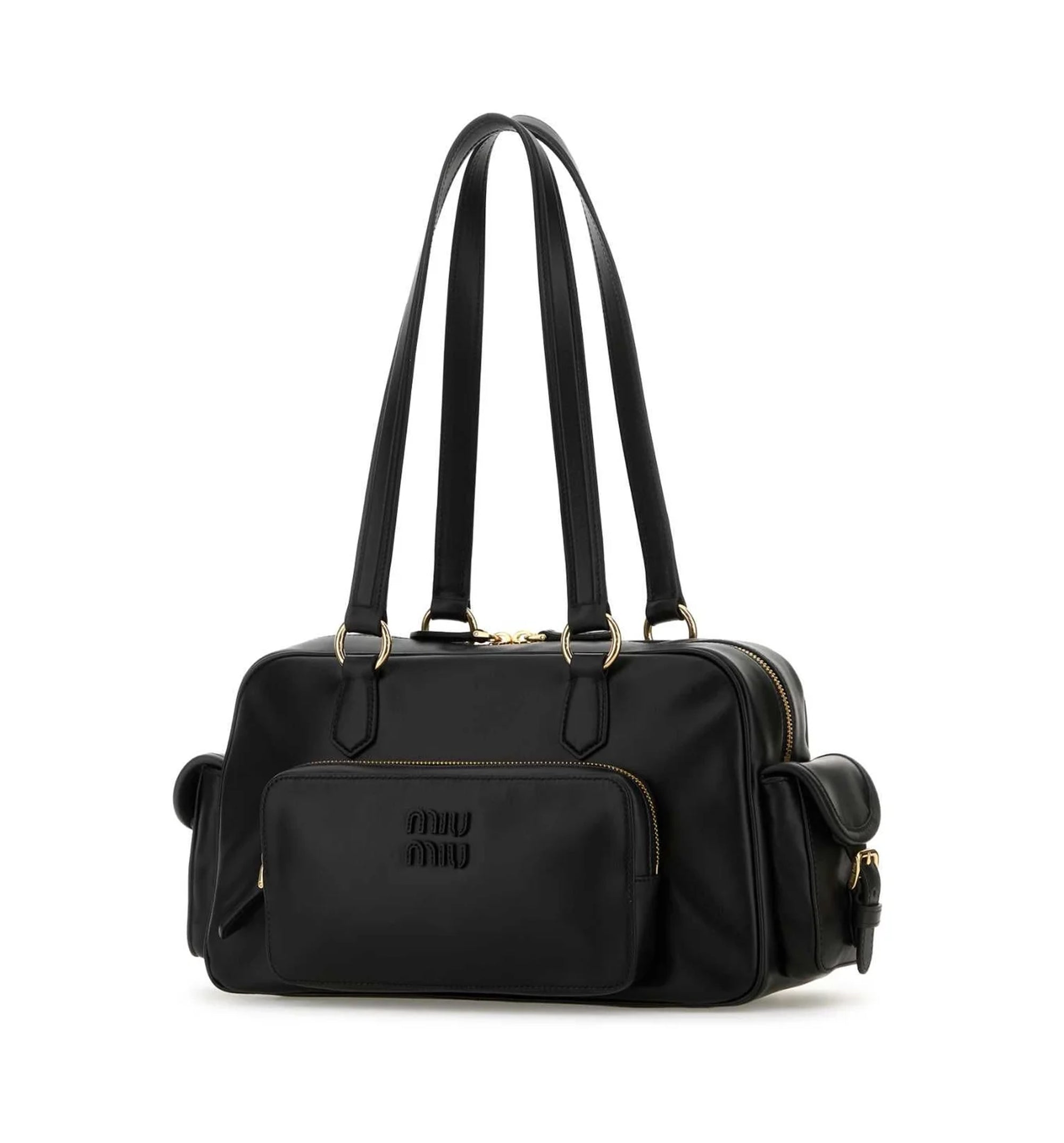 Pocket Nappa Leather Top-handle Bag