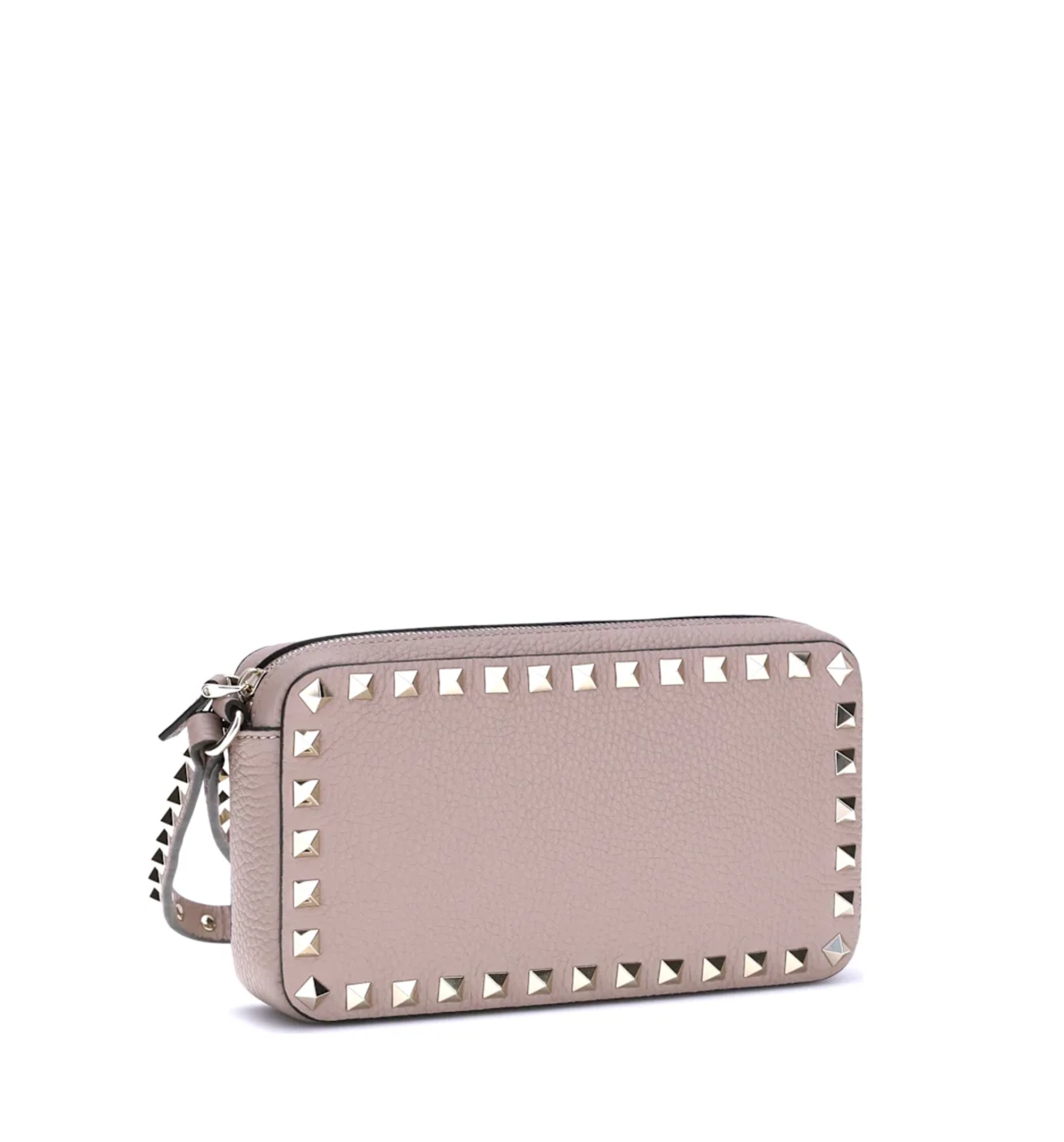 Wrist Pouch Rockstud in Grainy Calfskin