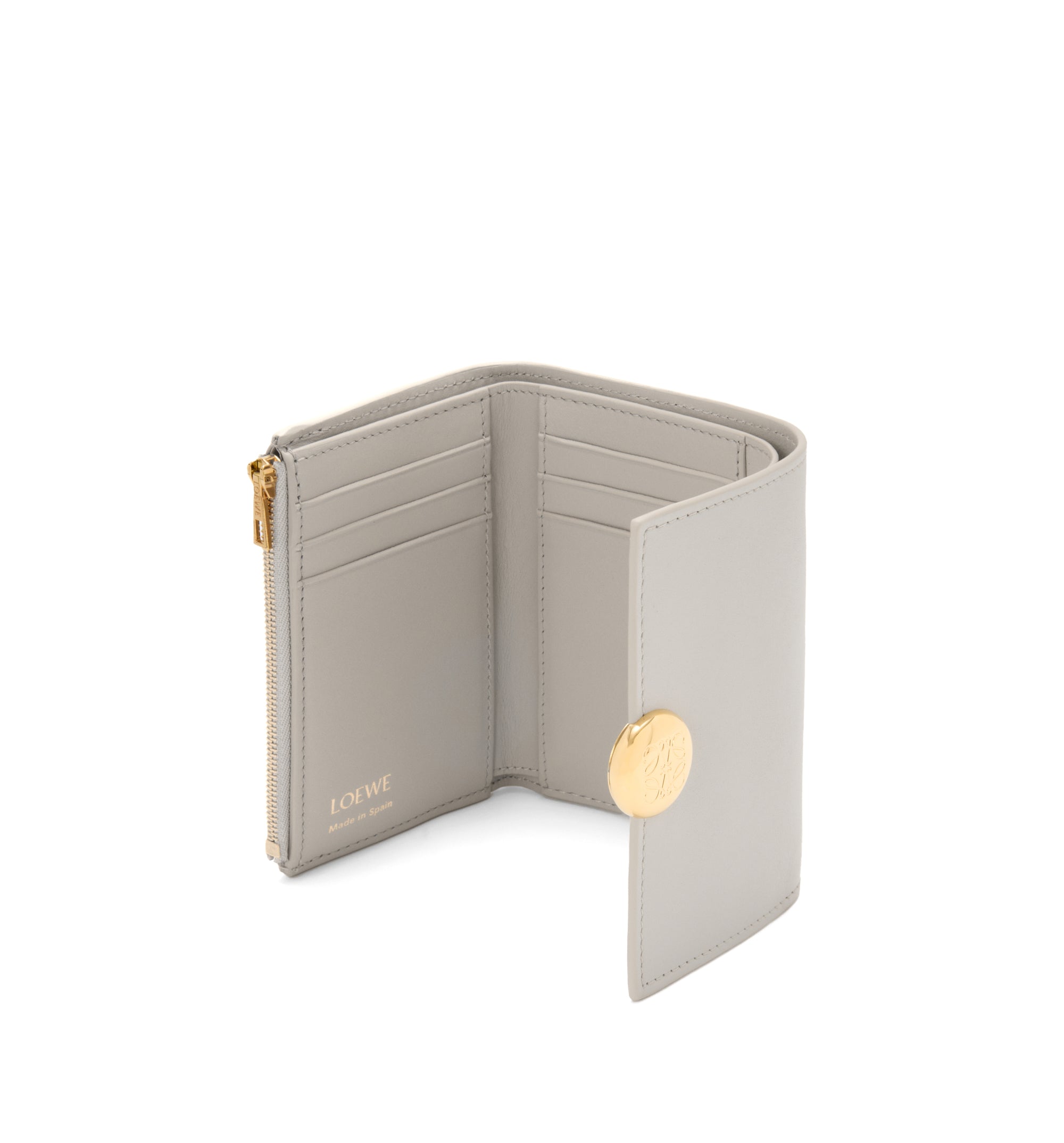 Pebble Small Vertical Wallet in Shiny Nappa Calfskin