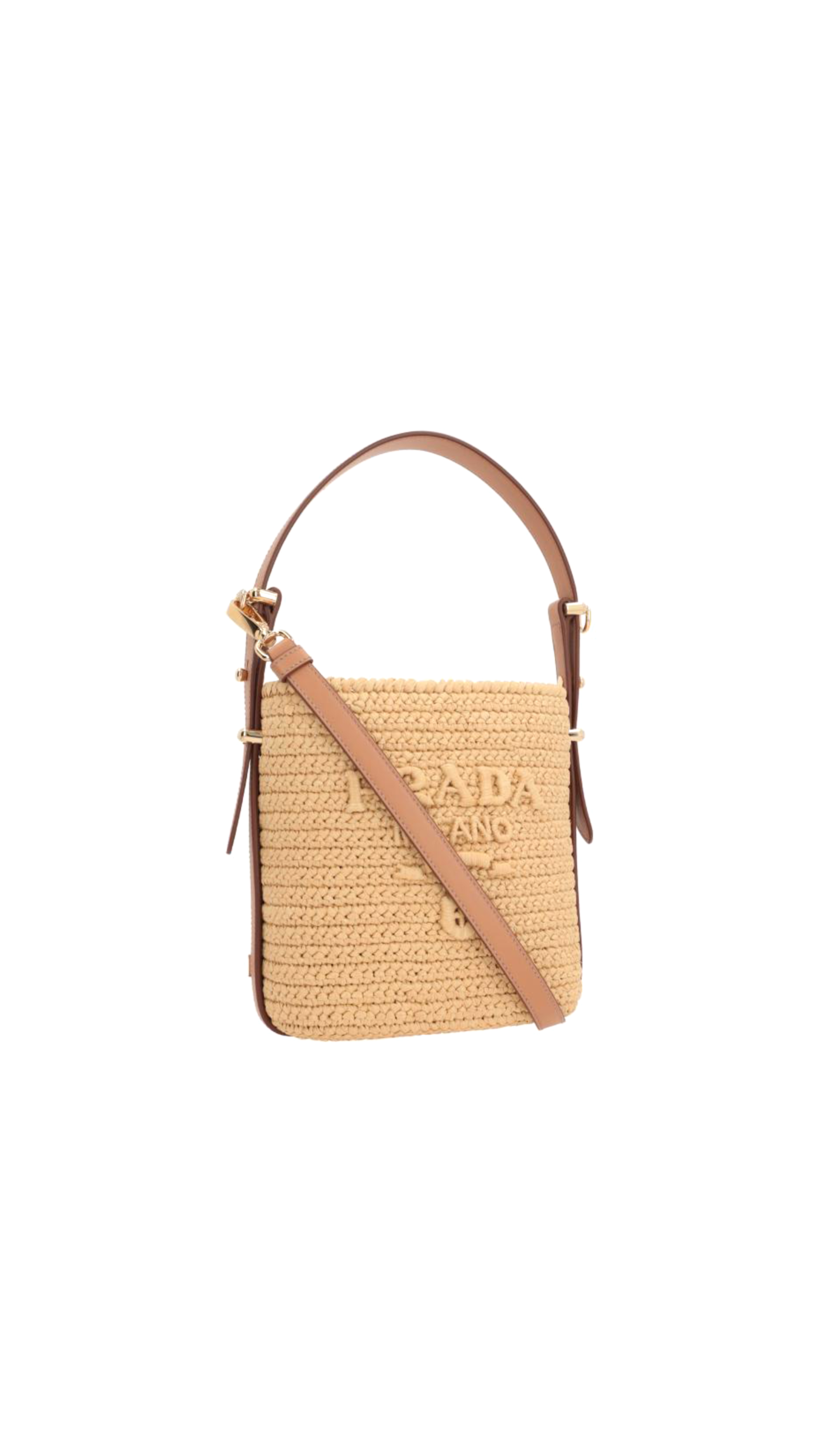 Bucket Bag In Raffia - Natural