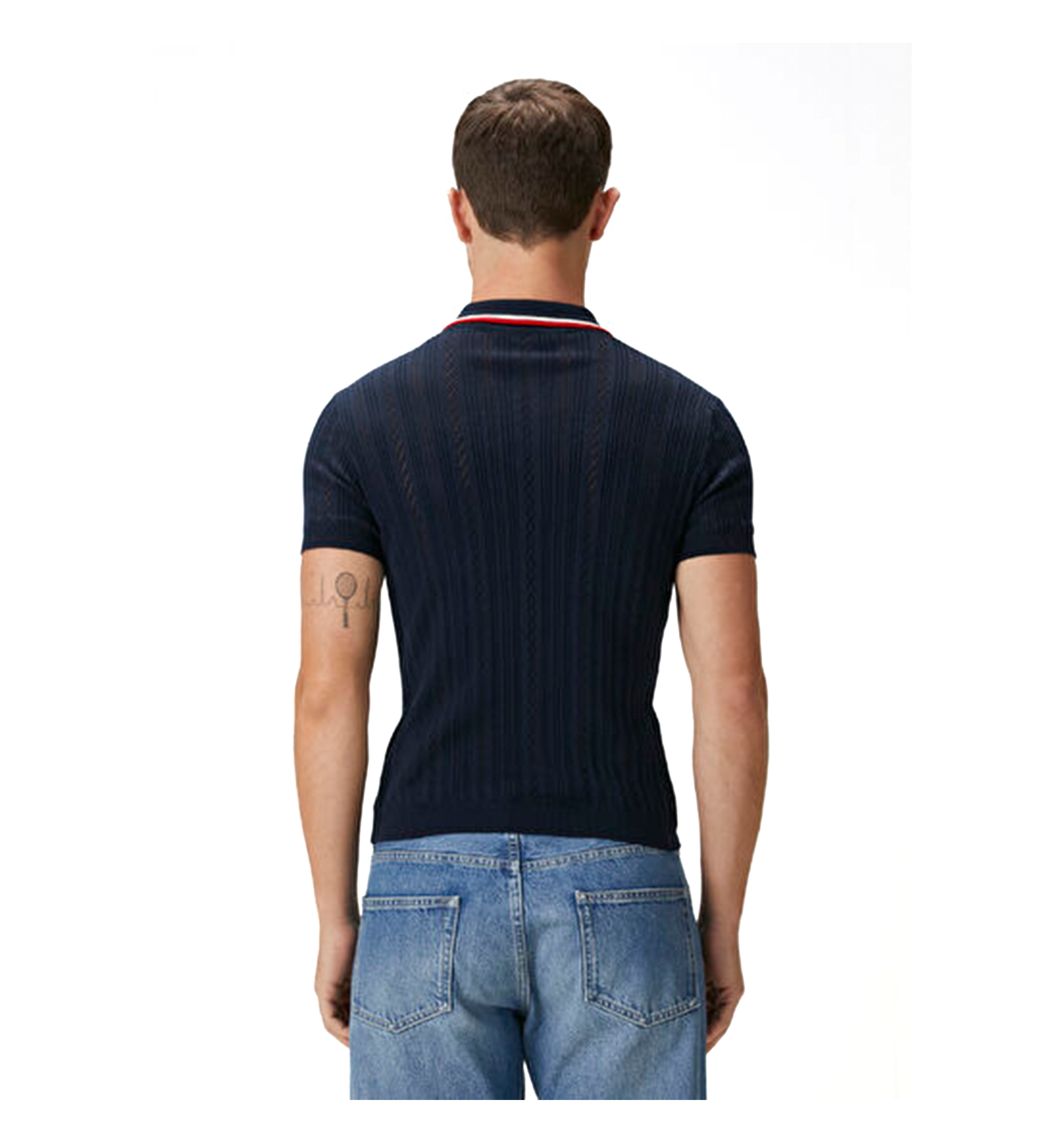 Ribbed Cotton Polo Shirt