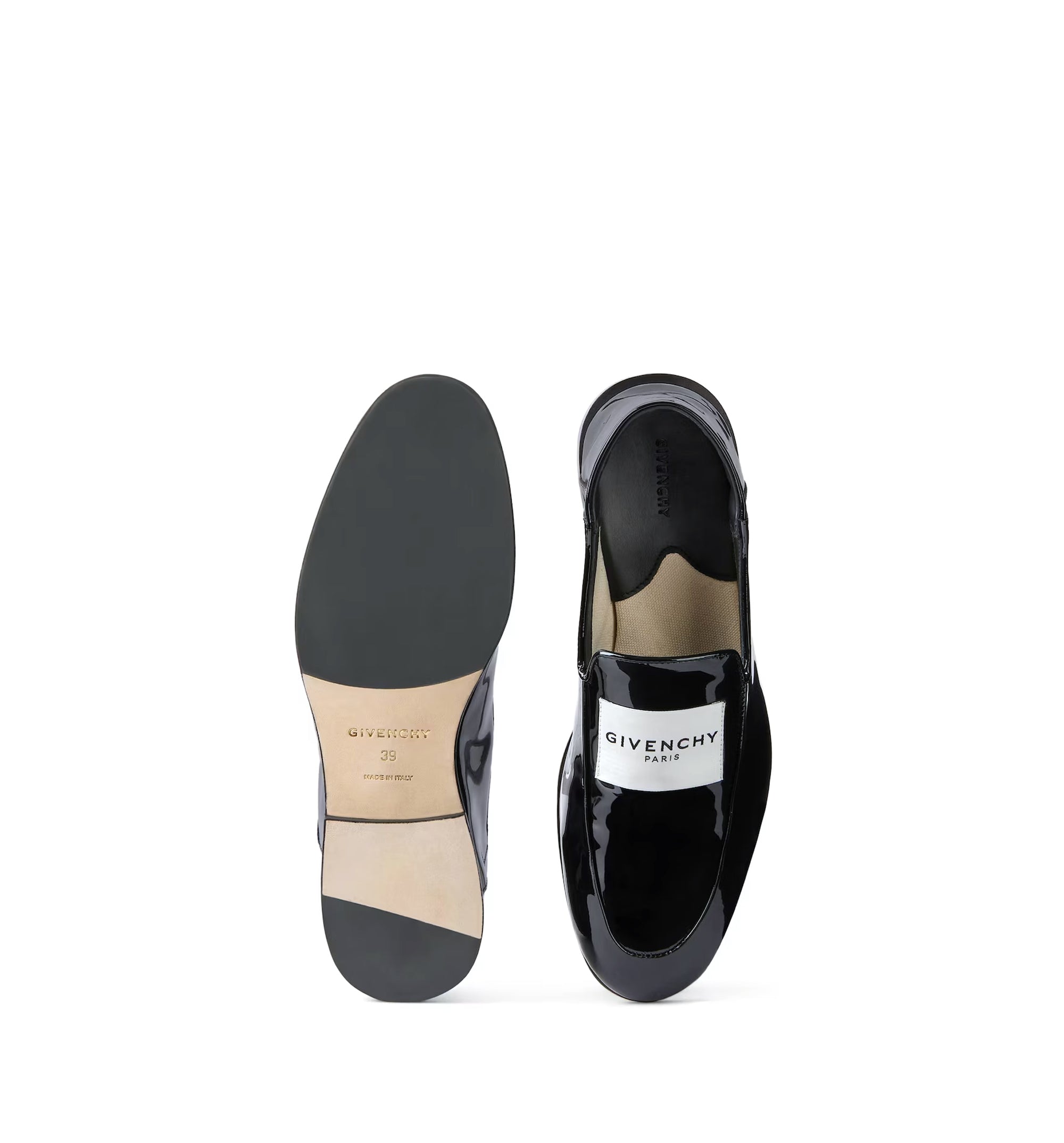 Label Loafers In Patent Leather