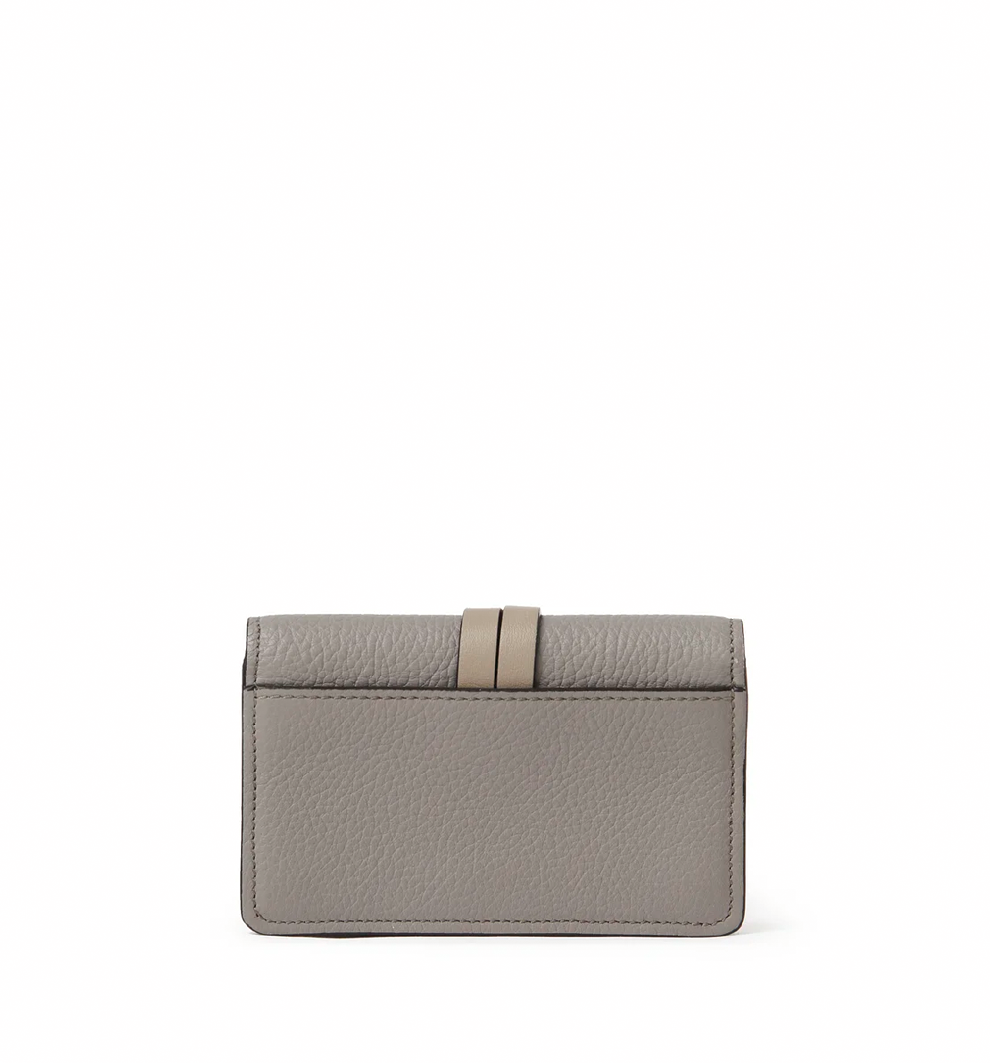 Alphabet Card Holder in Grained Leather