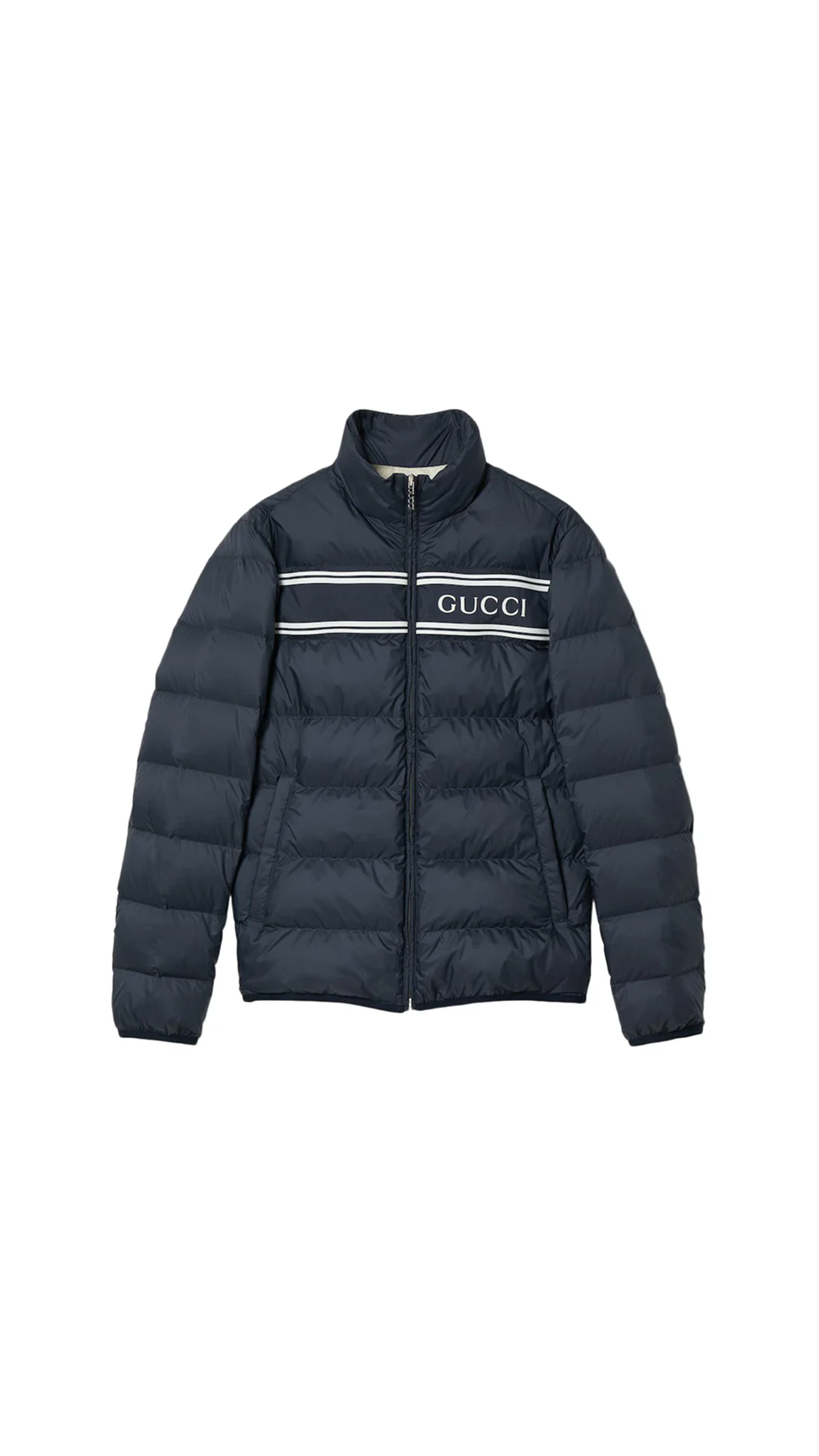 Nylon Down Jacket - Navy