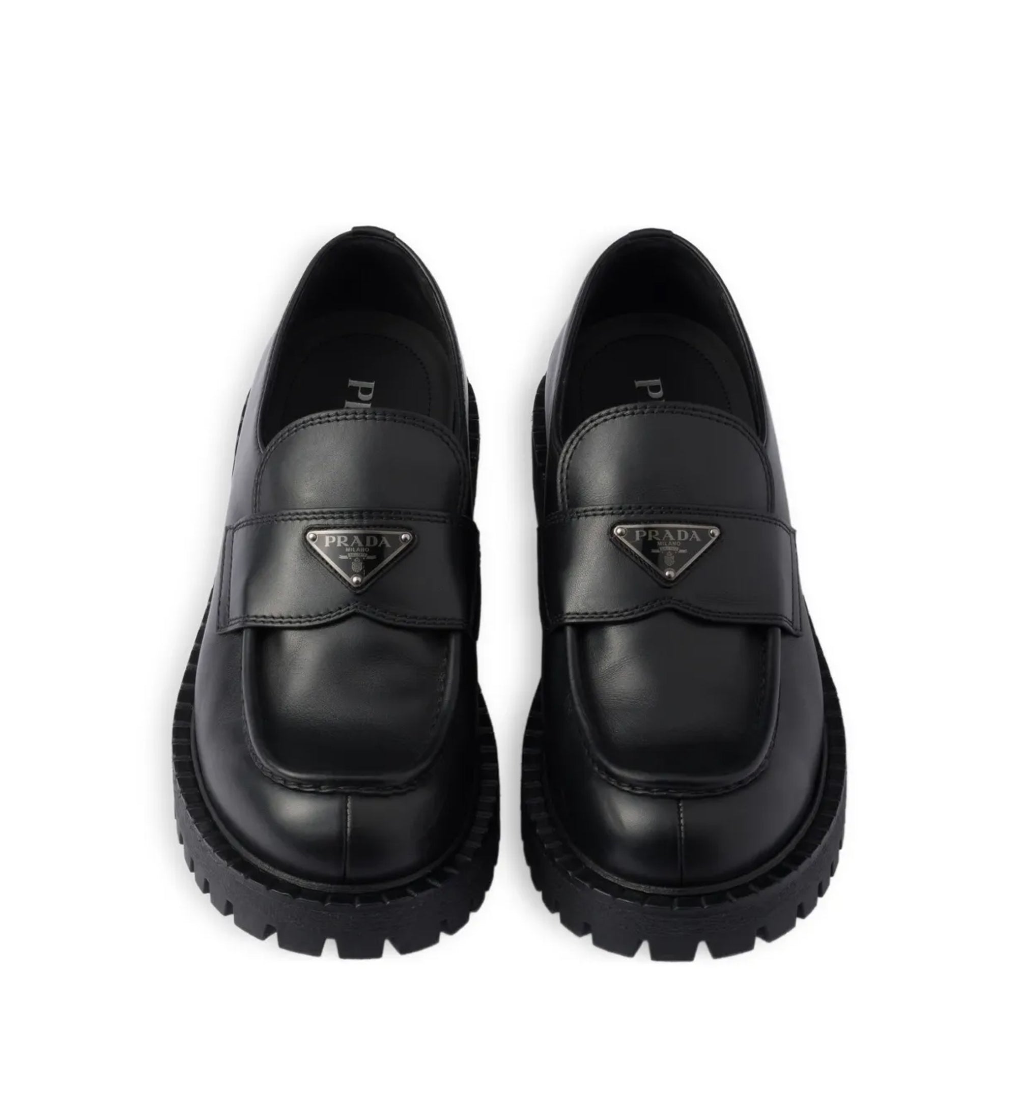 Brushed Leather Loafers