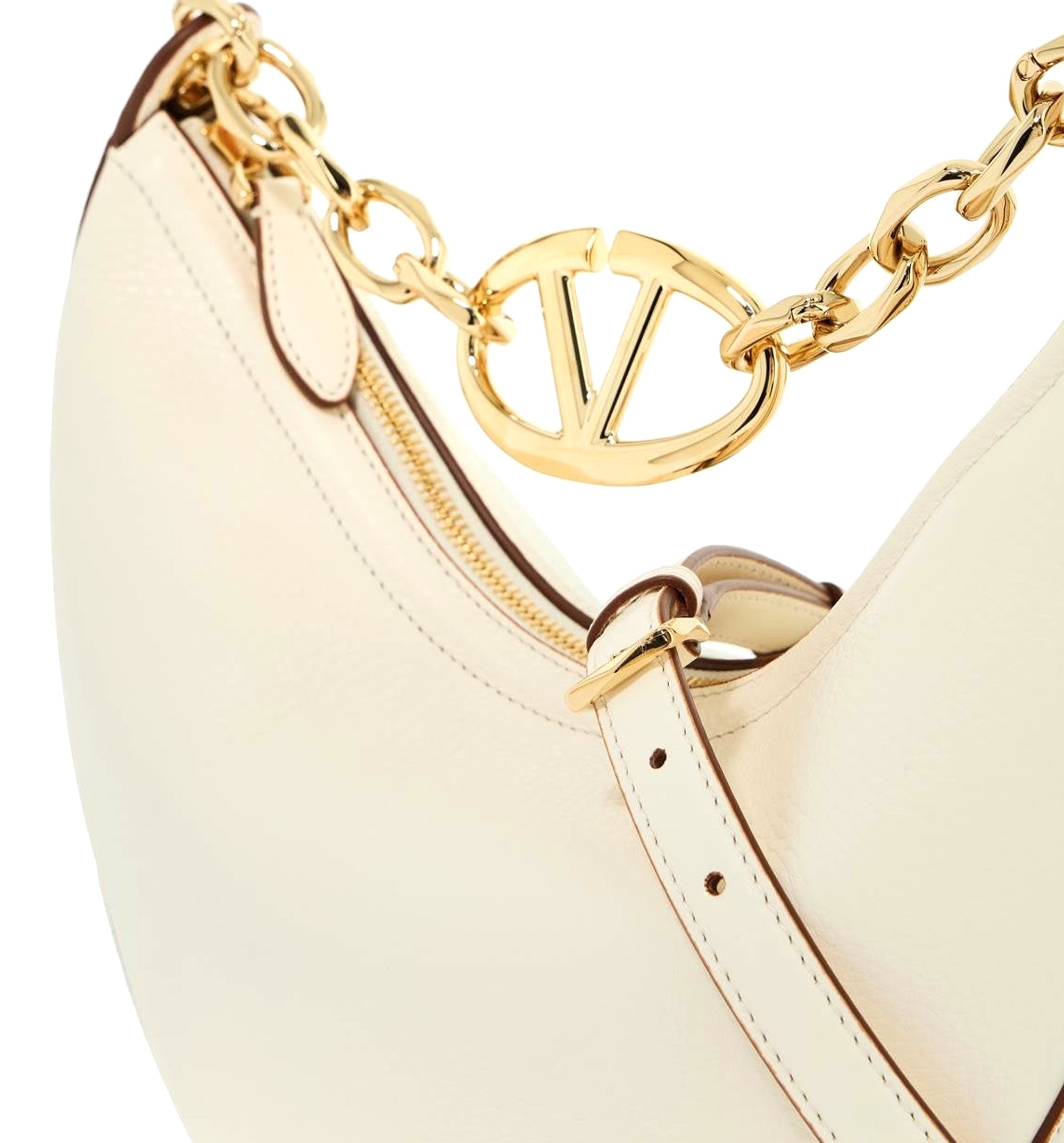 VLogo Signature Zip-Up Small Hobo Bag