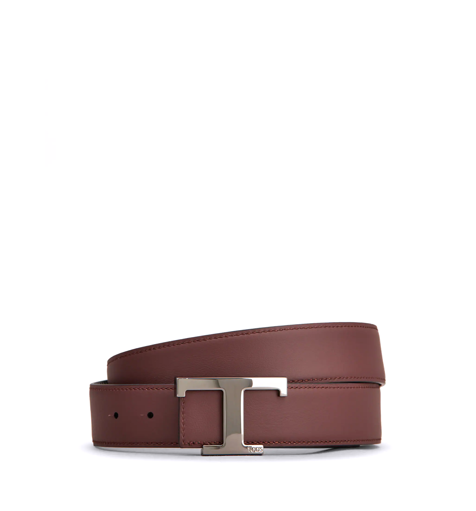 T Timeless Reversible Belt in Leather