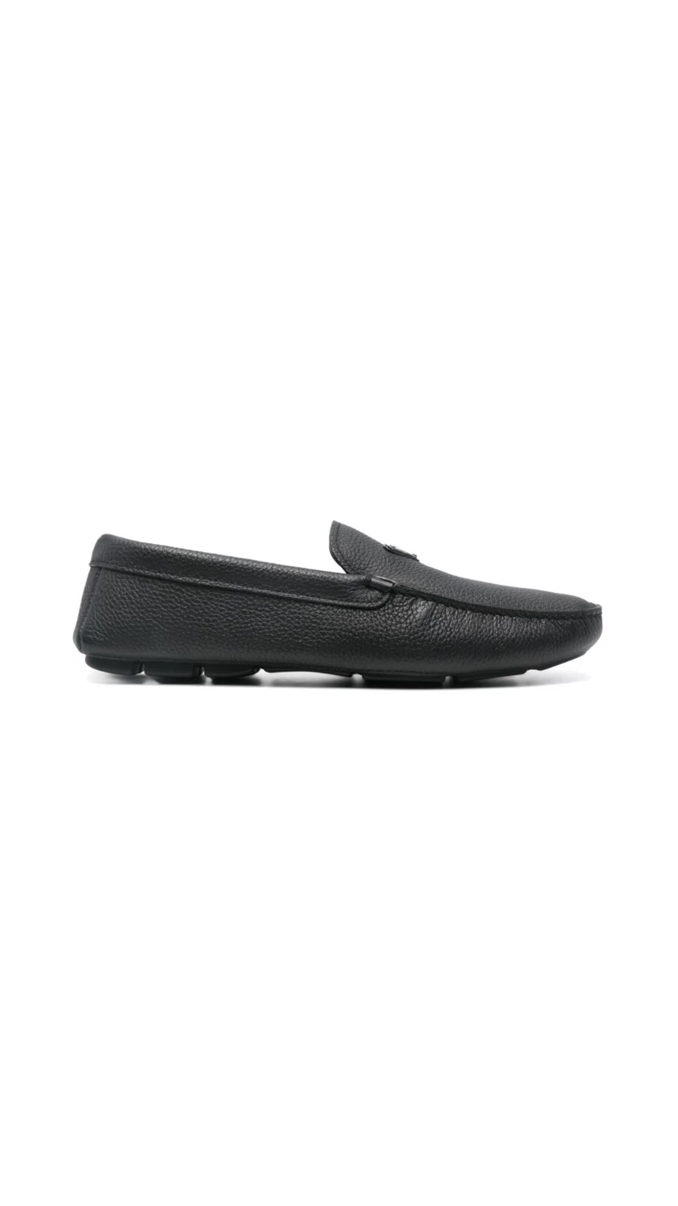 Saffiano Leather Drivers - Black