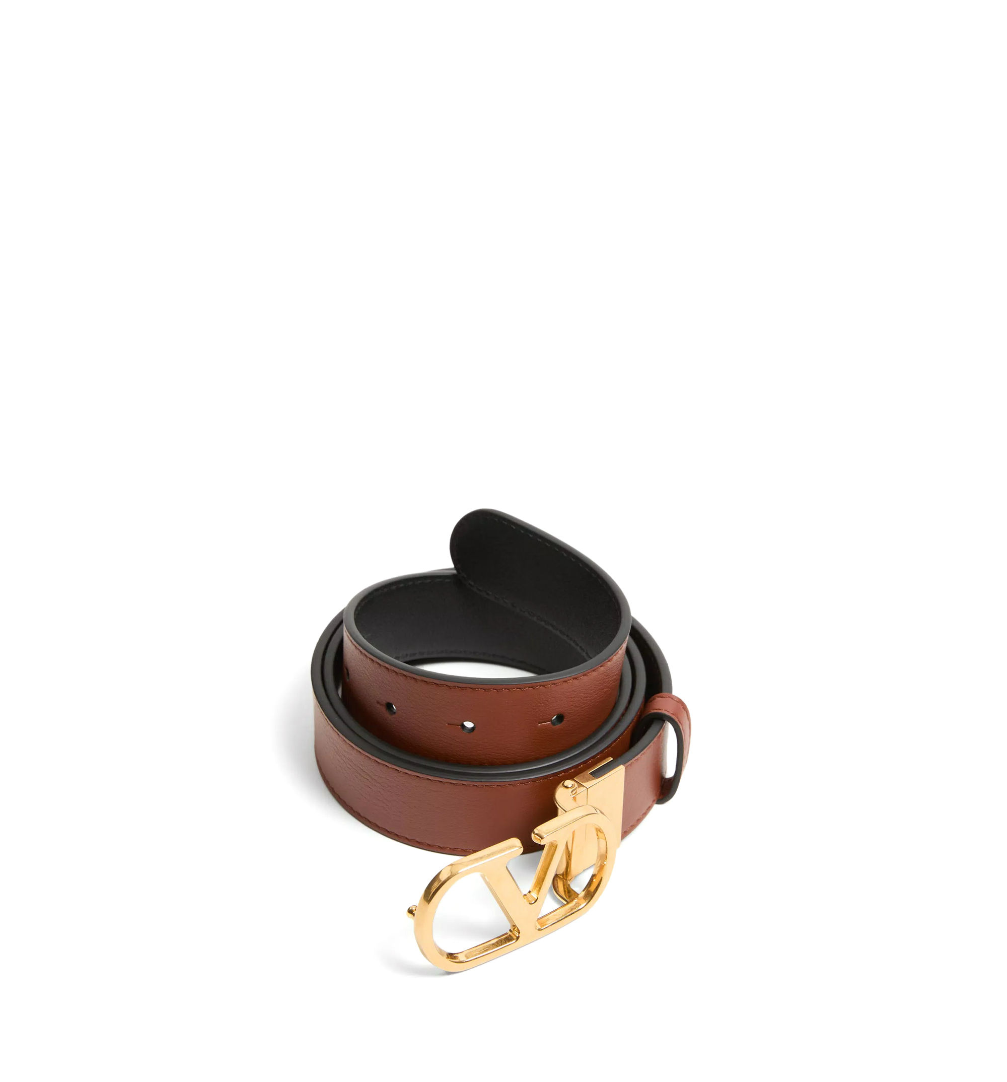 Vlogo Signature Reversible Shiny Calfskin Belt