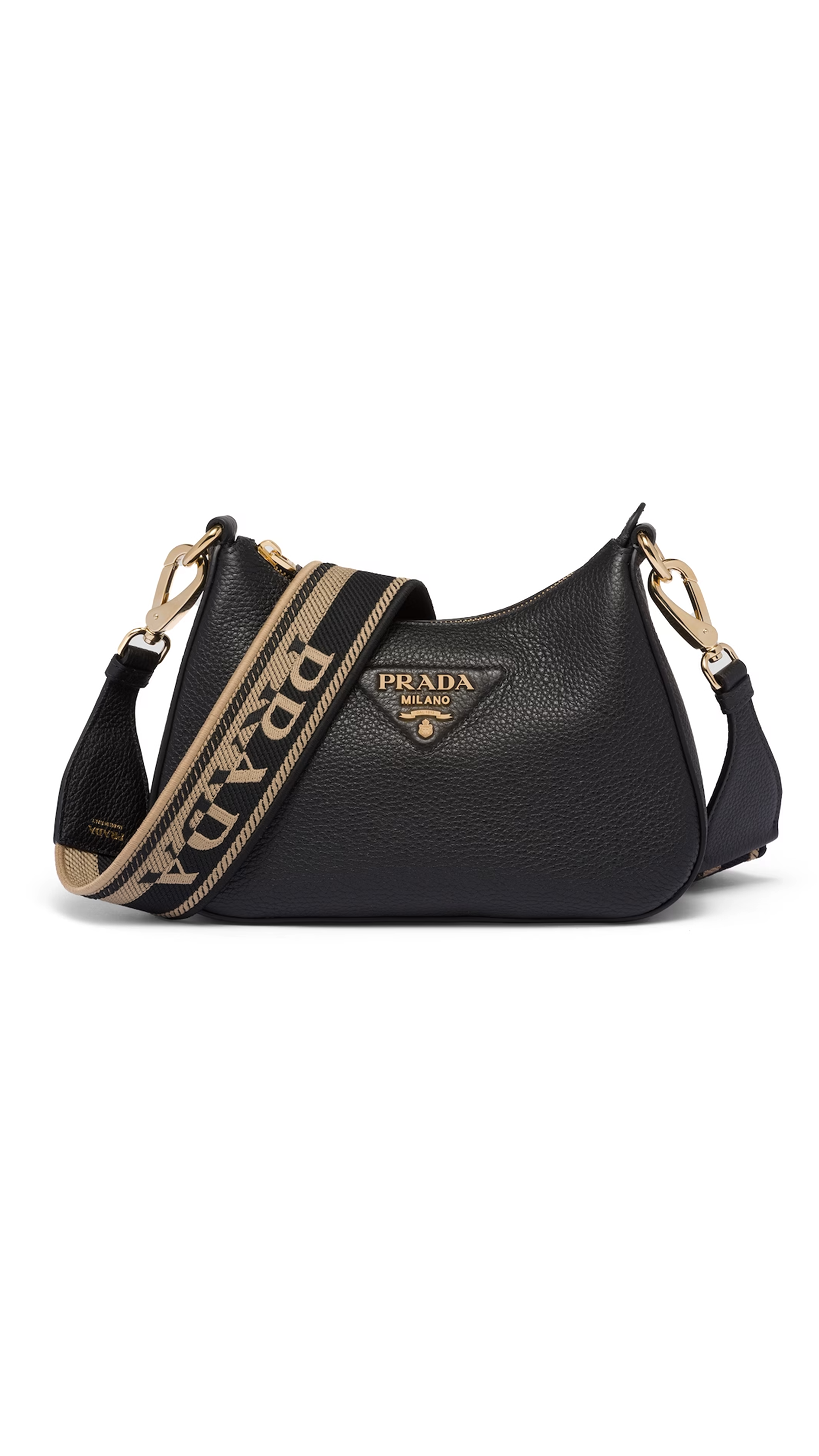 Saffiano Leather Shoulder Mini-Bag - Black