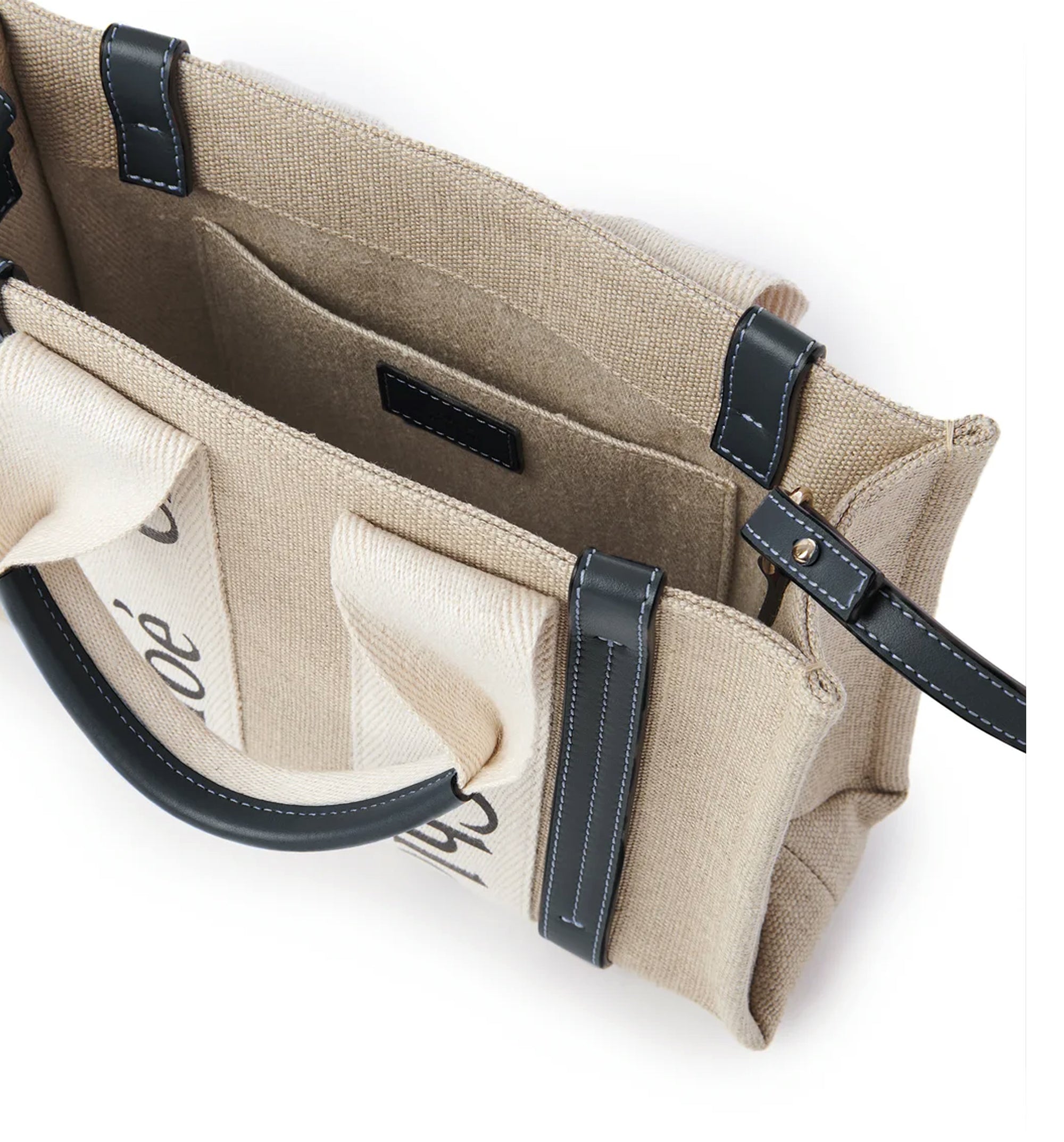 Small Woody Tote Bag In Linen