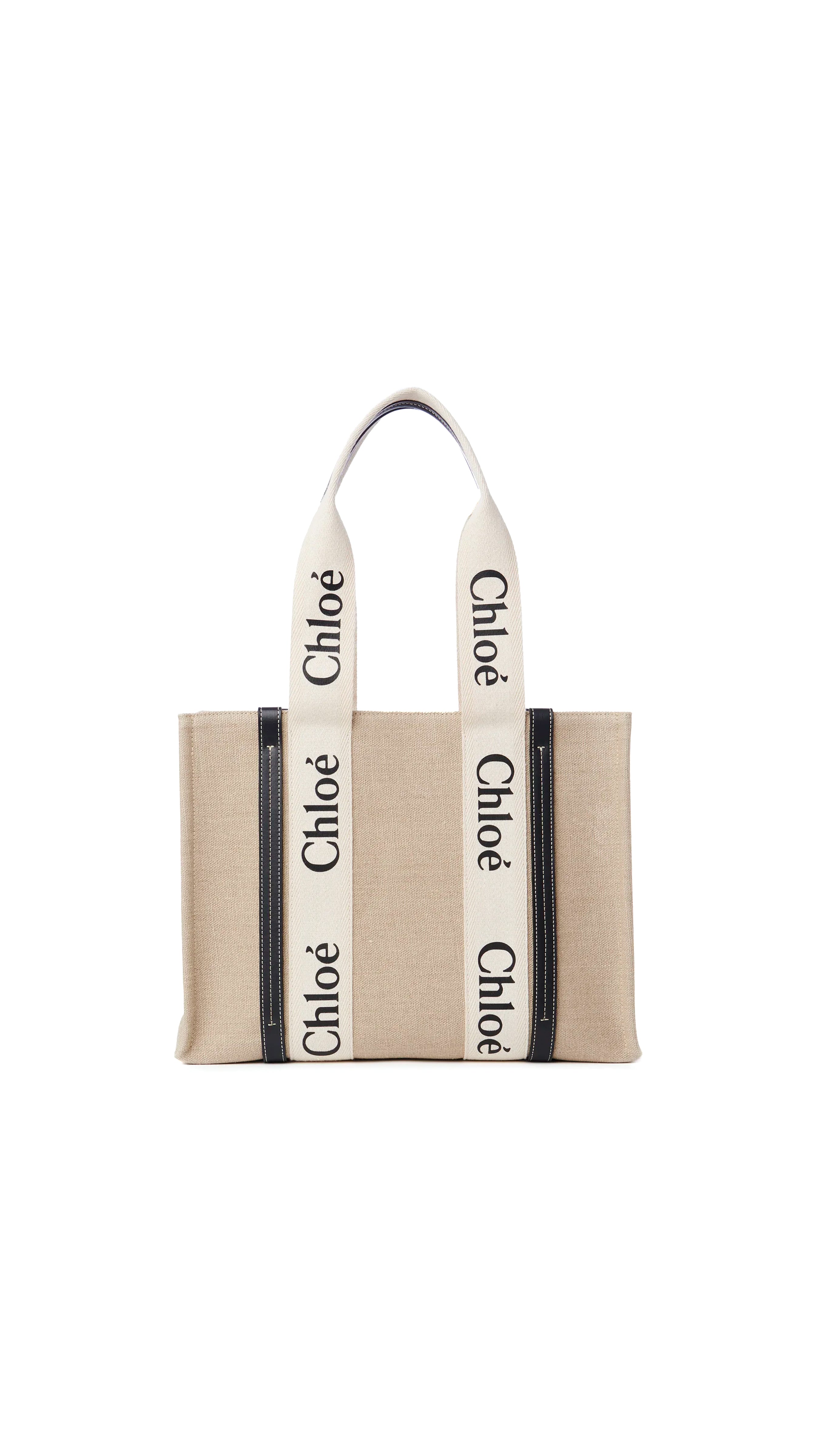 Medium Woody Tote Bag - White/Blue