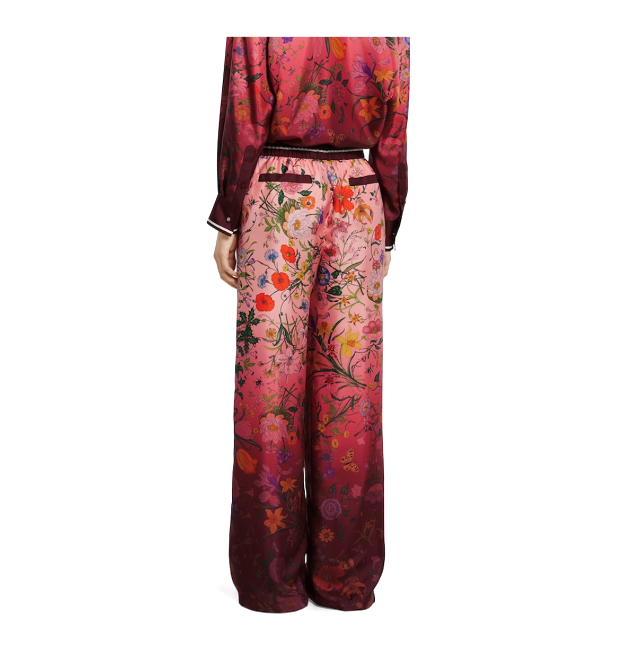 Floral Printed Silk Pants