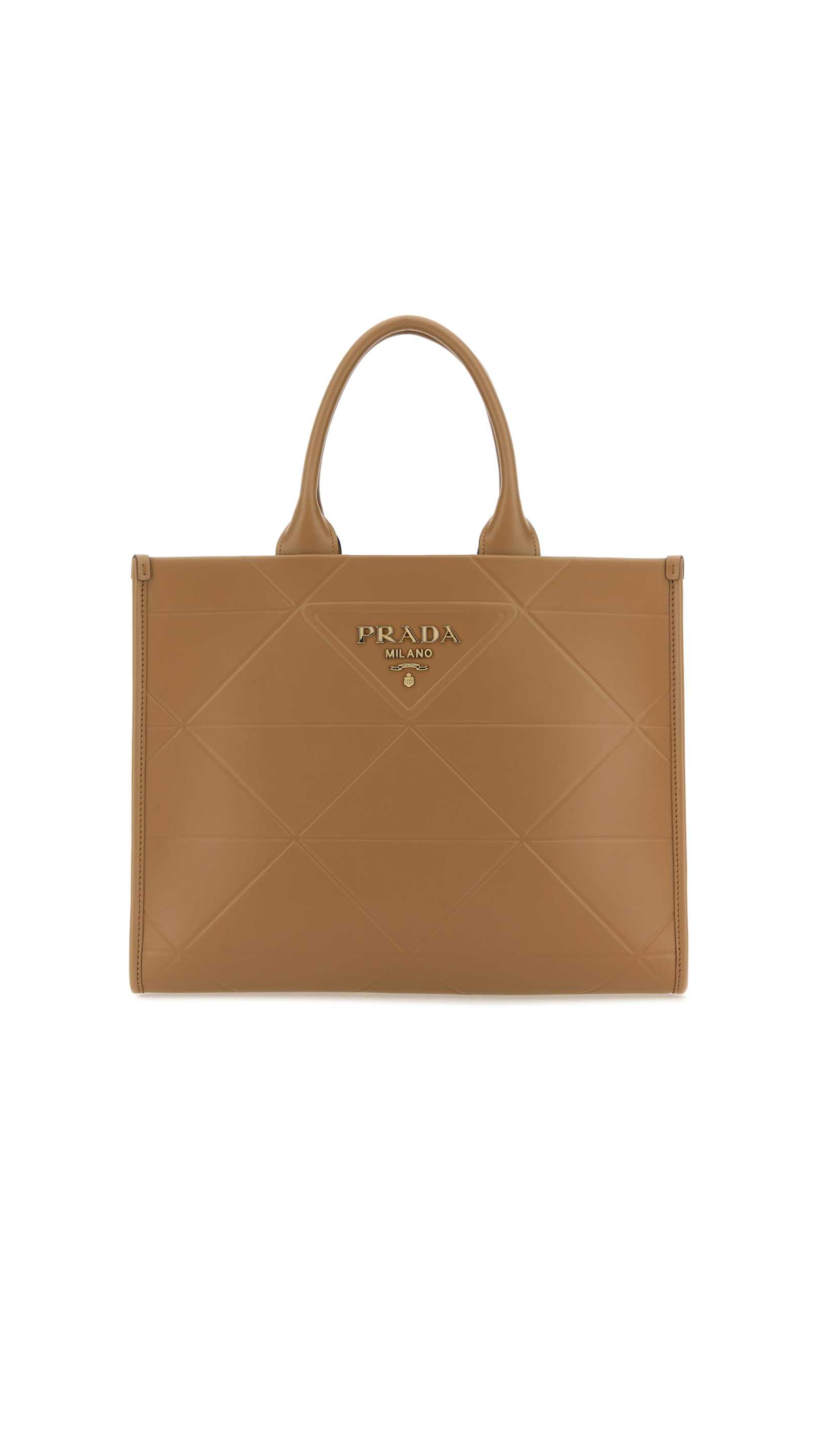 Leather Shopping Bag - Camel