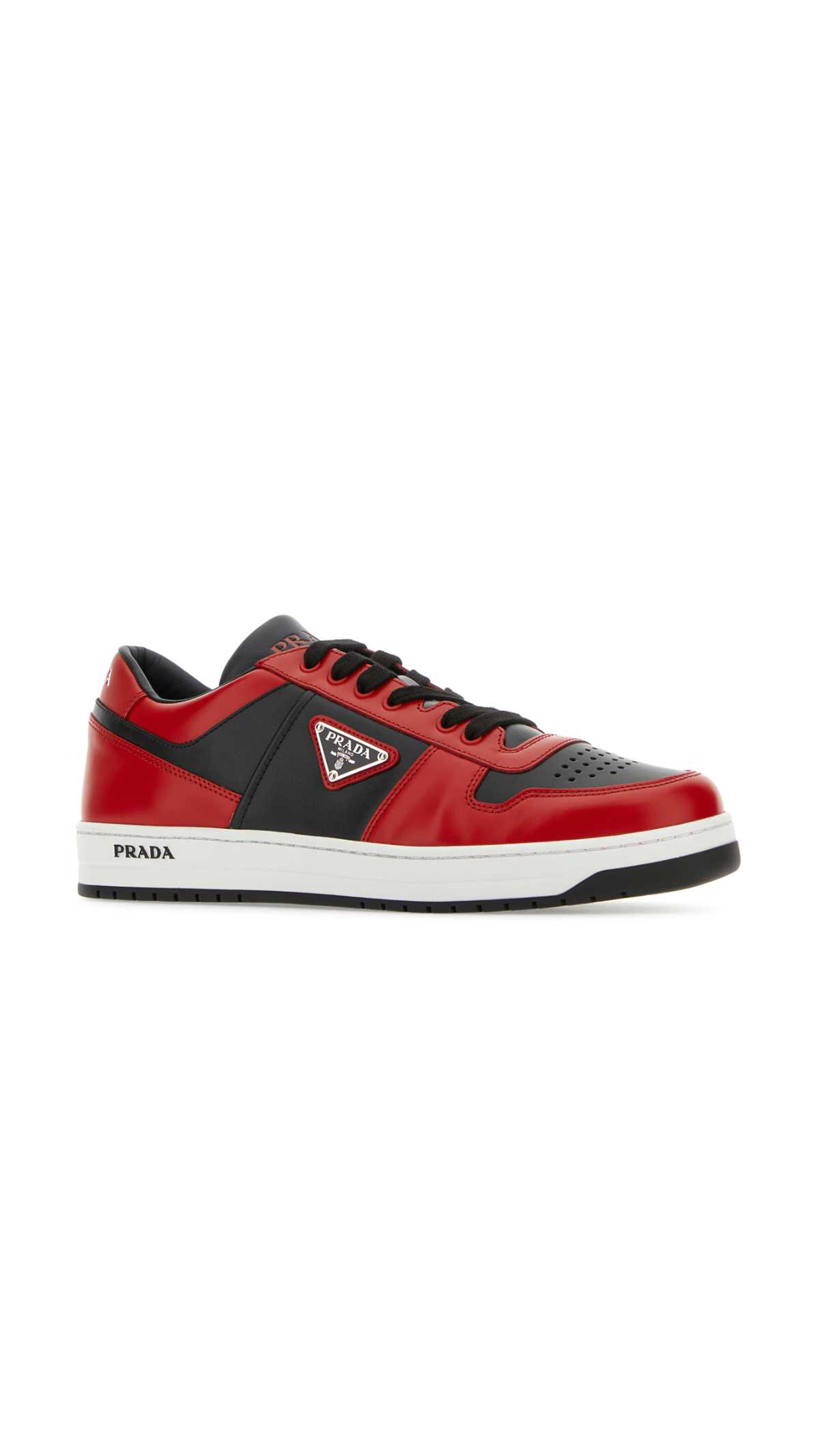 Downtown Leather Sneakers - Black/Red