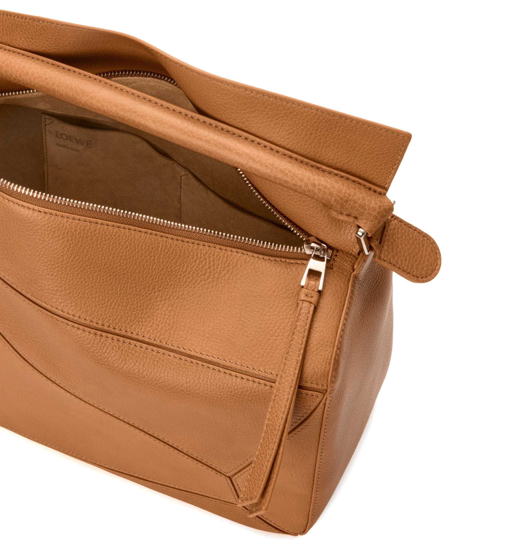 Large Puzzle Bag In Supple Grained Calfskin