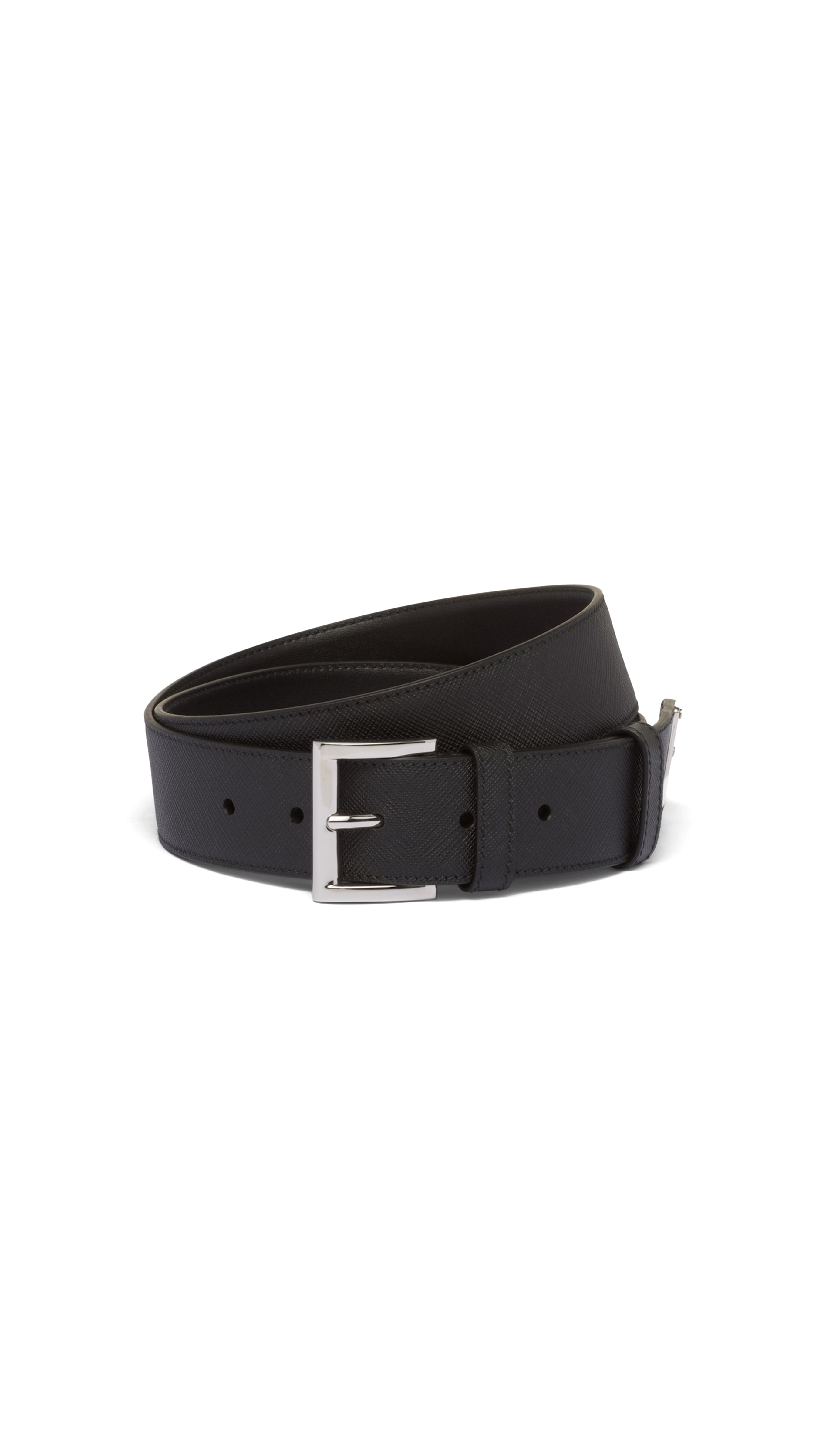 Saffiano Leather Belt - Black