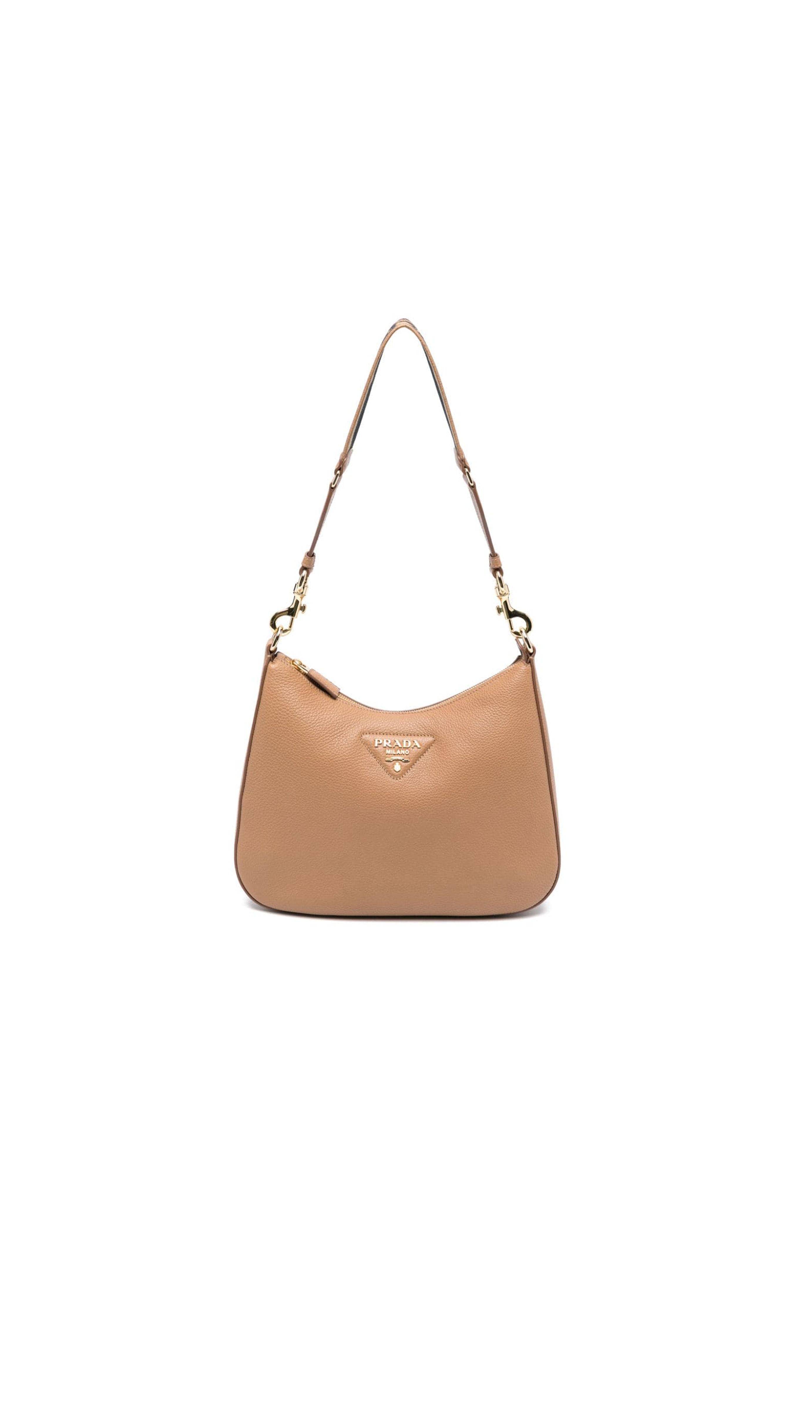 Medium Leather Bag - Caramel