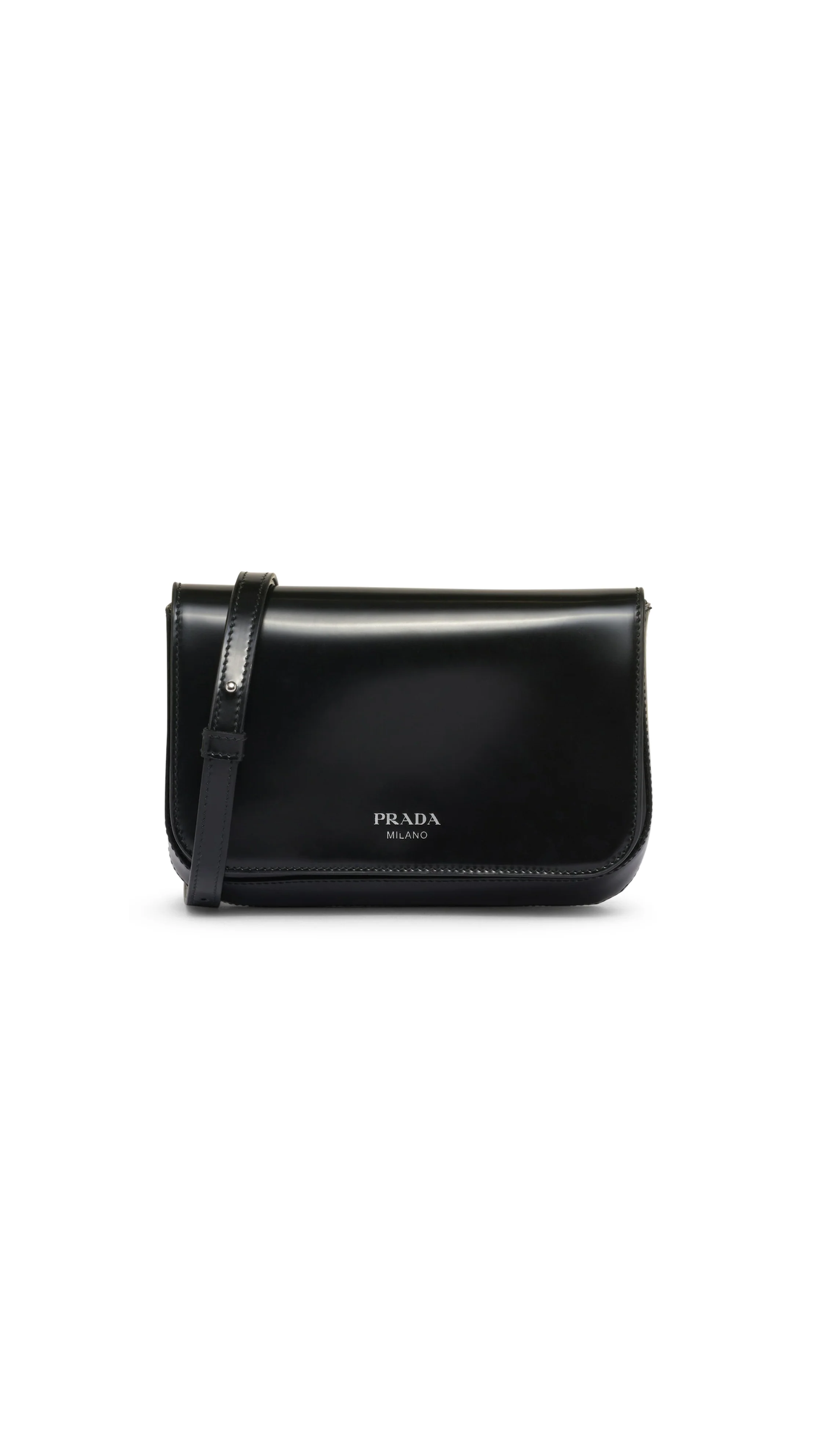 Mini Leather Crossbody Bag - Black