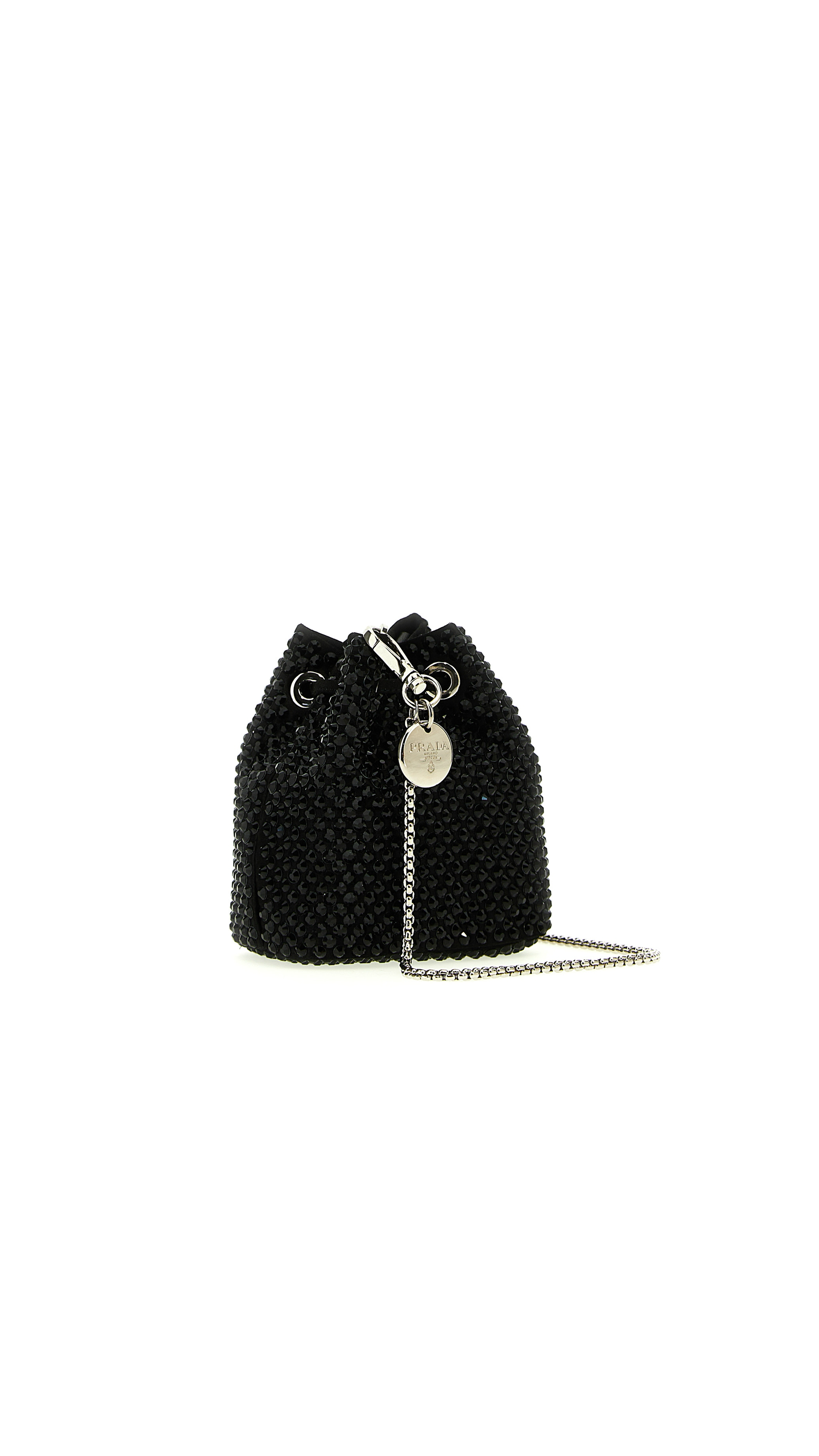 Satin  And StoneMini-Pouch - Black