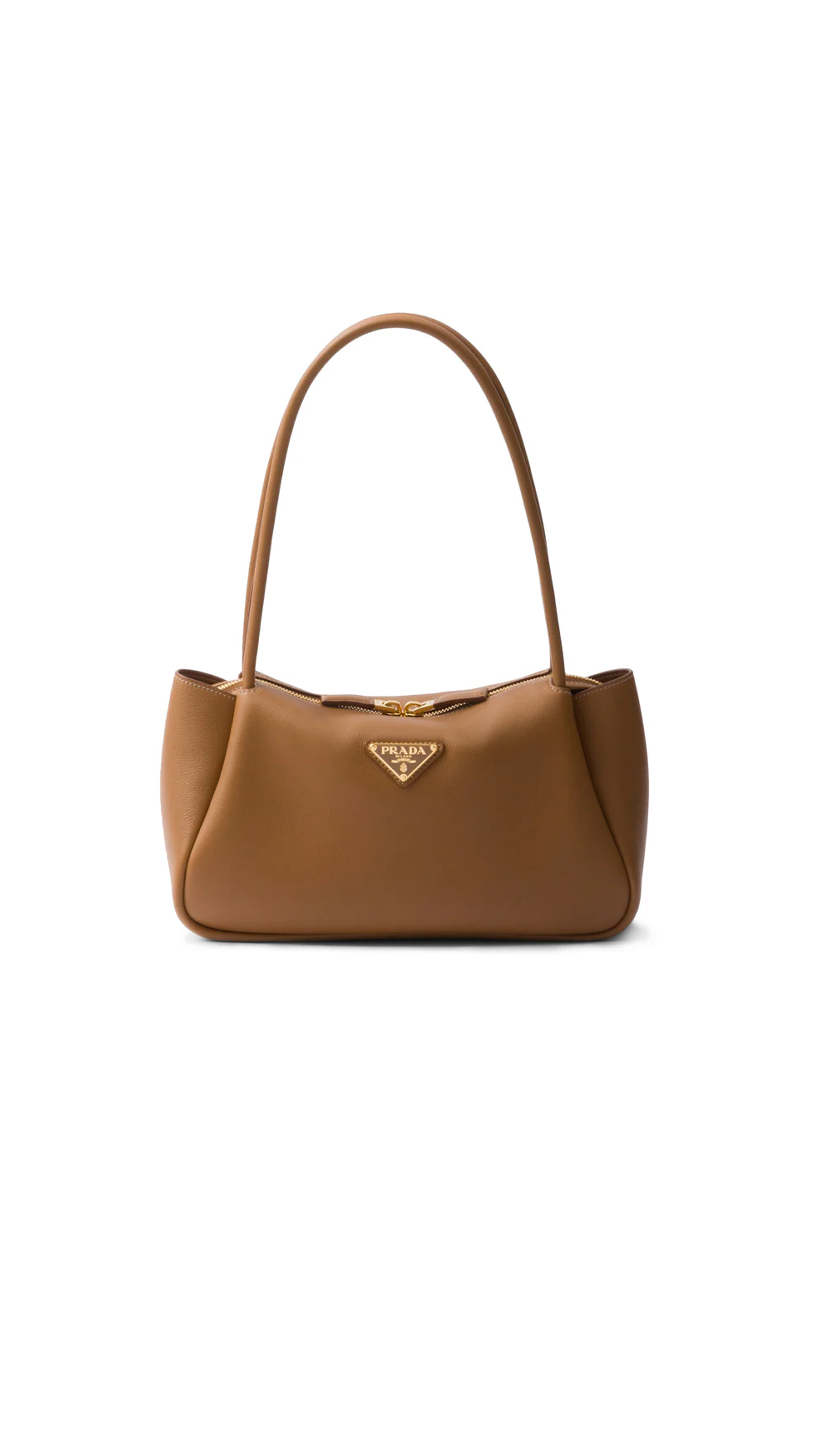 Medium Leather Handbag - Brown