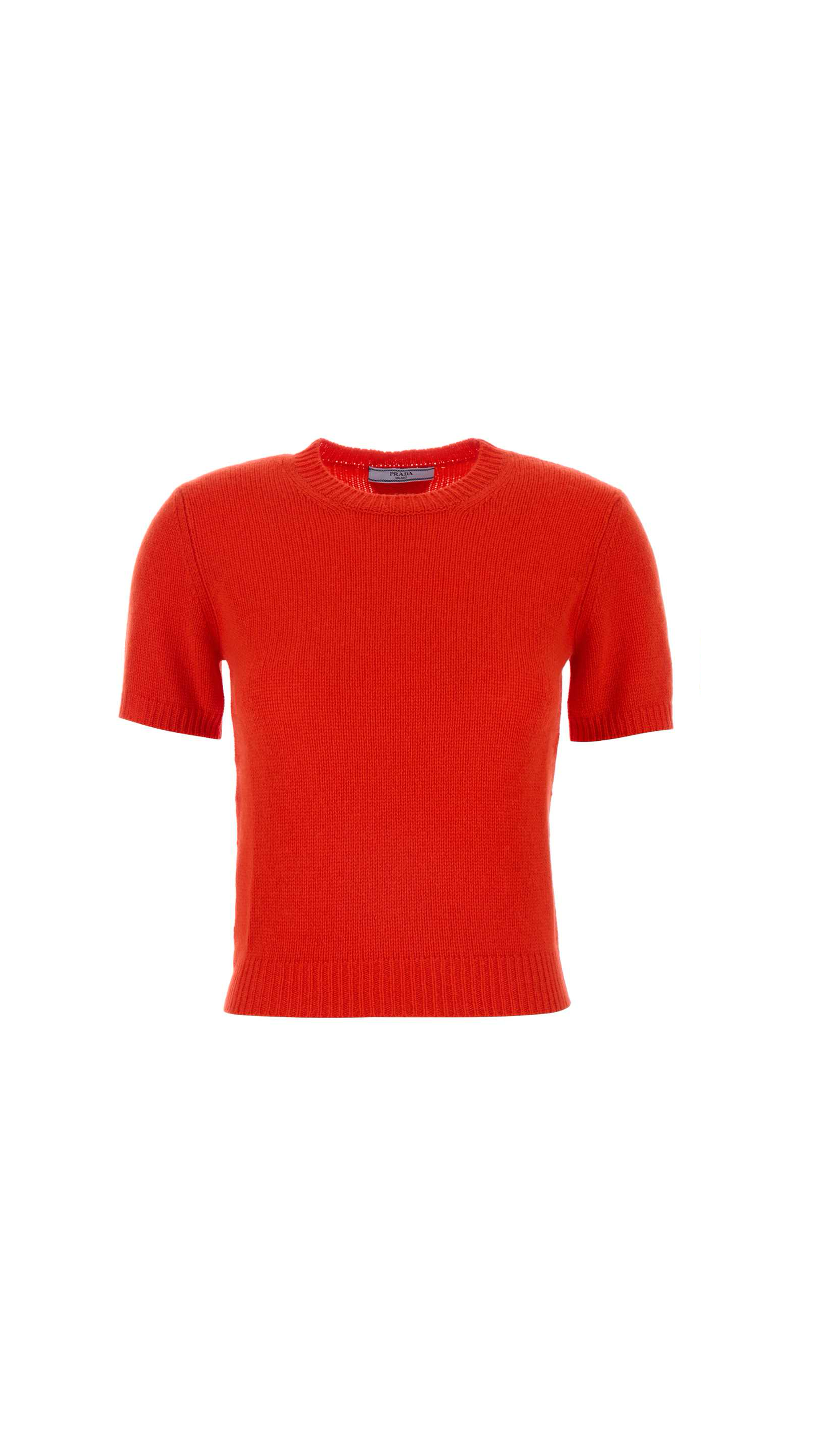 Short-sleeved Cashmere Sweater - Rd