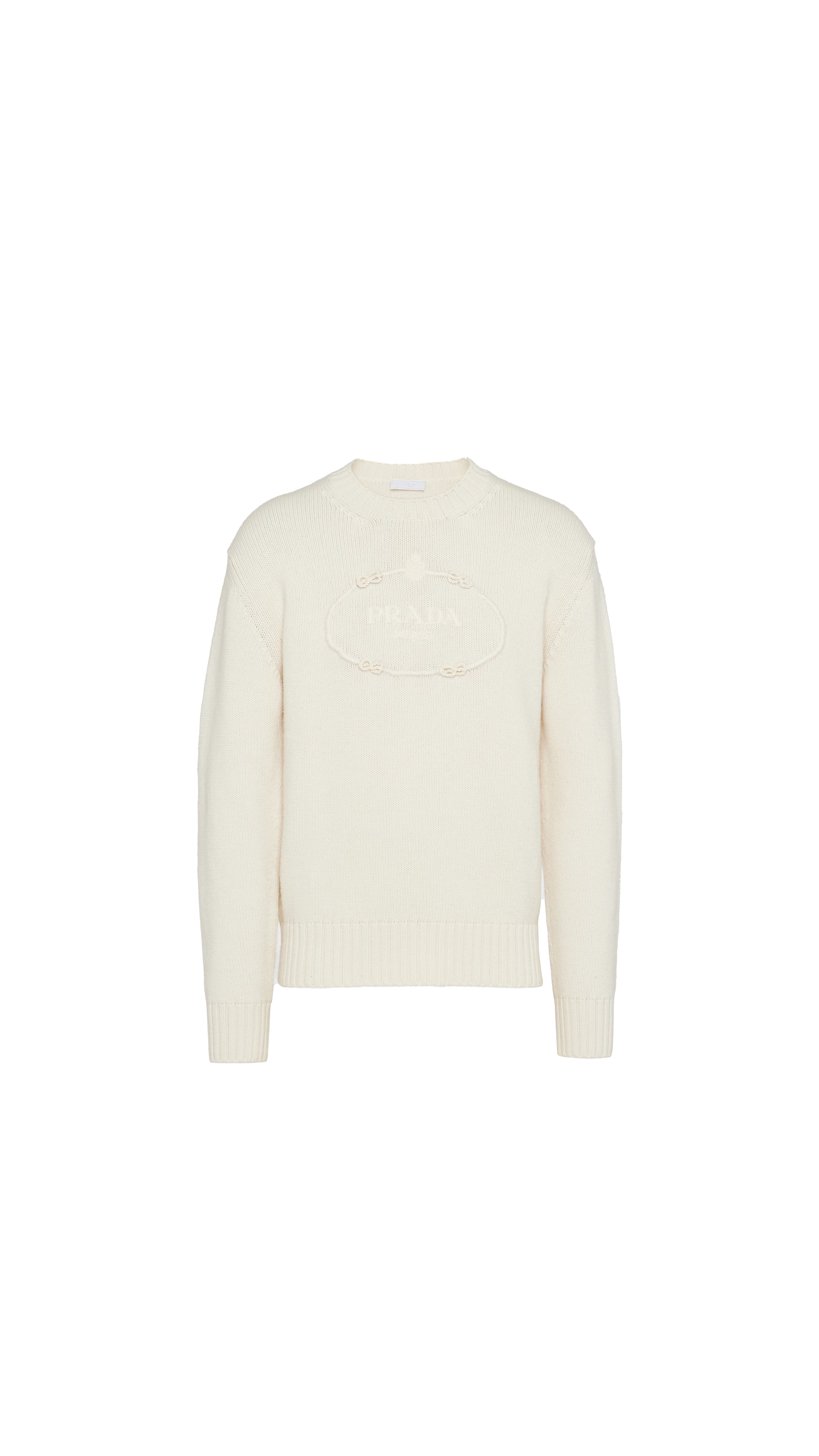 Wool And Cashmere Crew-neck Sweater - White