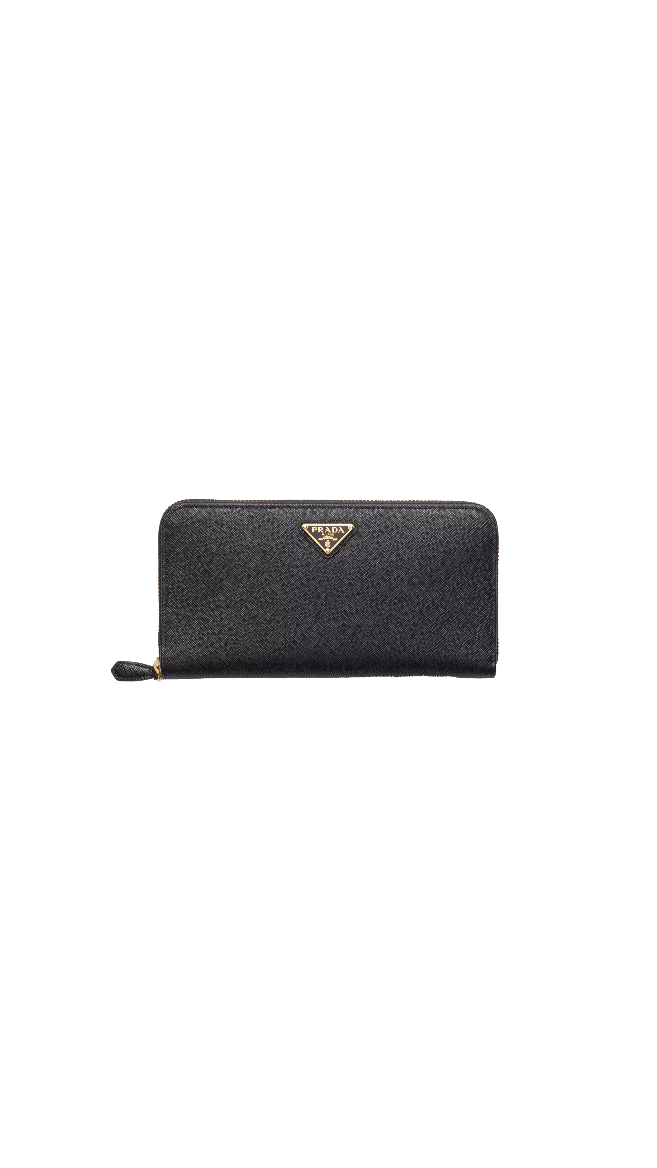 Large Saffiano Leather Wallet - Black