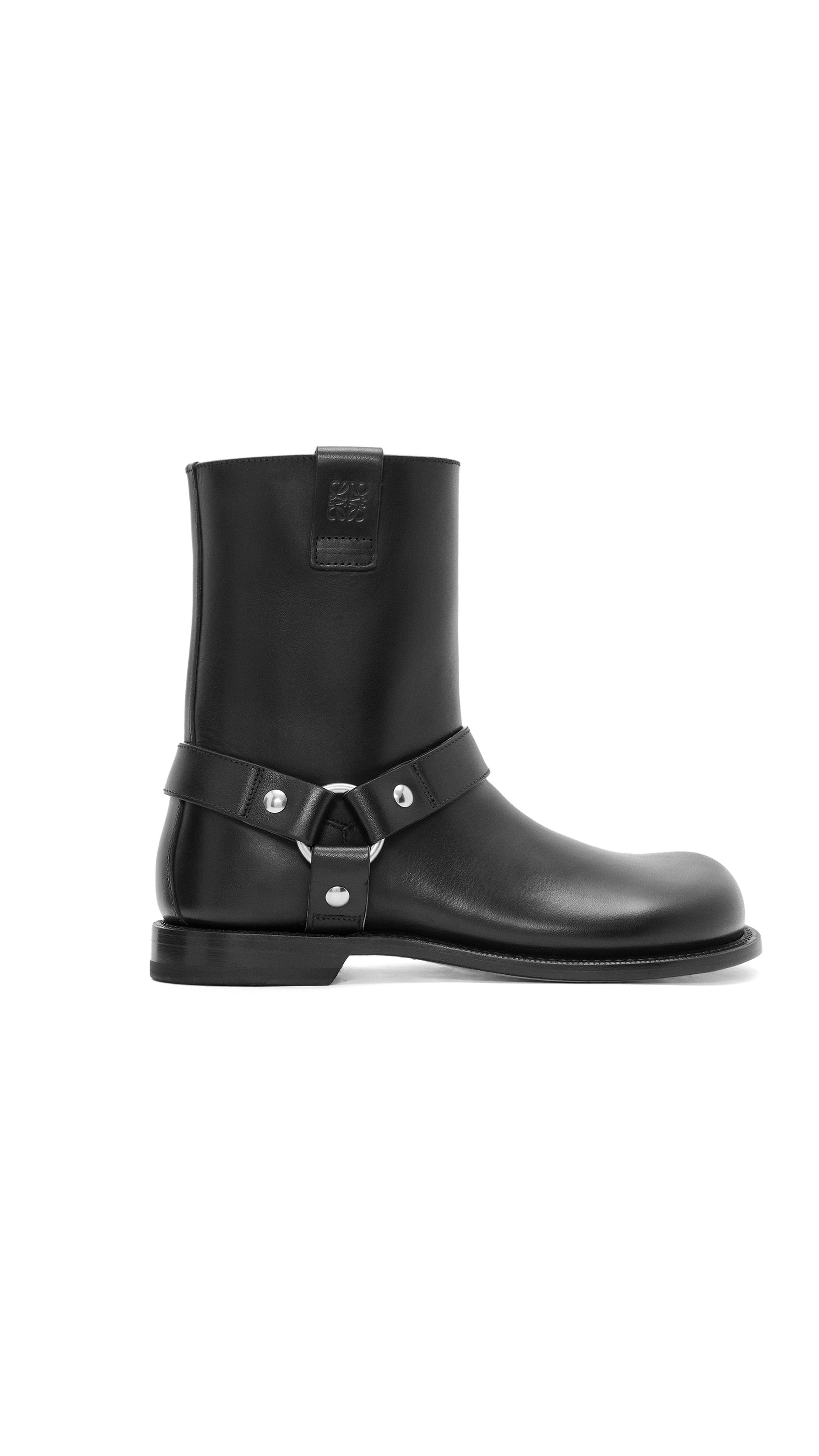 Campo Biker Boot In Calfskin - Black