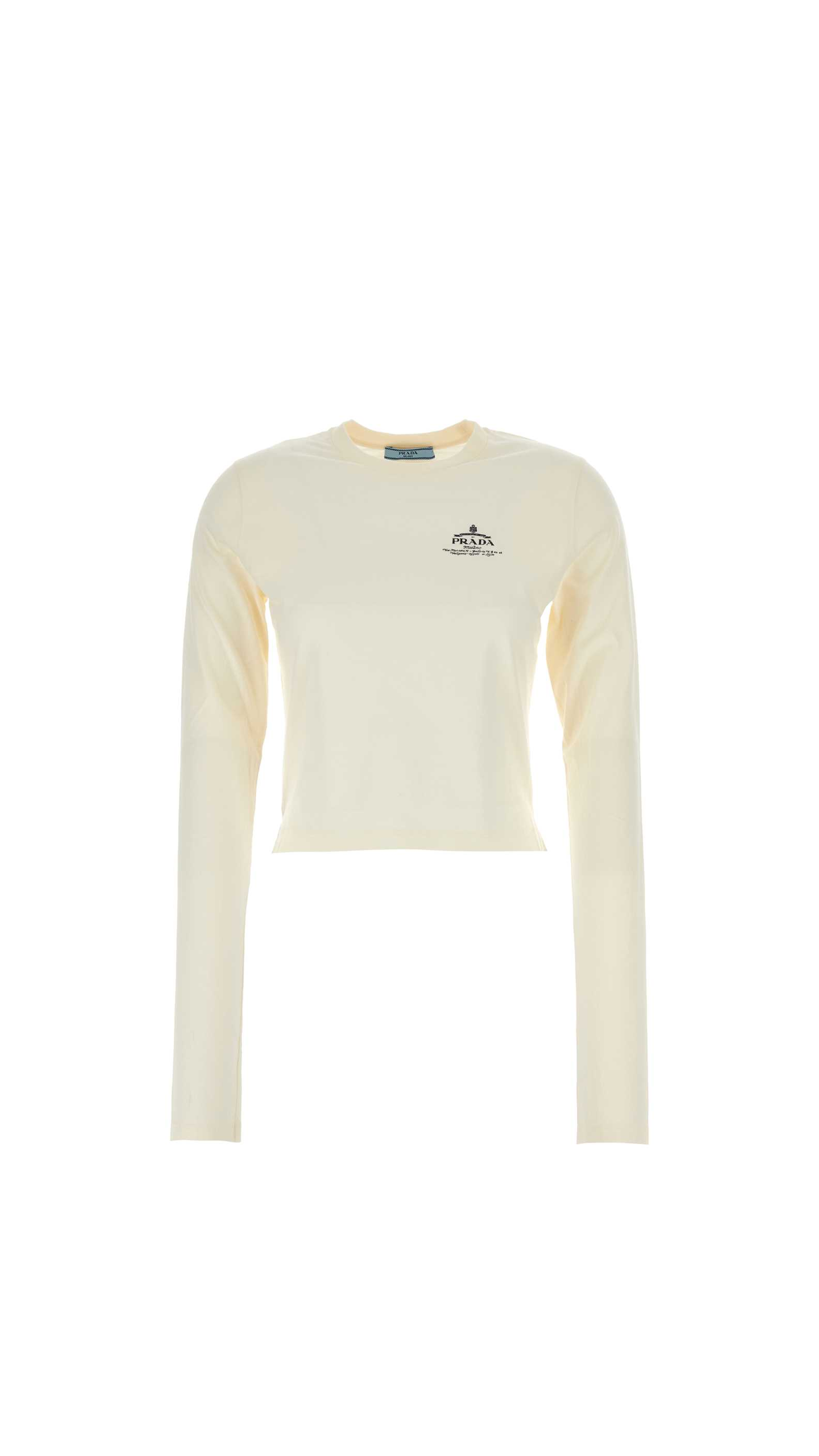 Long Sleeves T-Shirt - Ivory