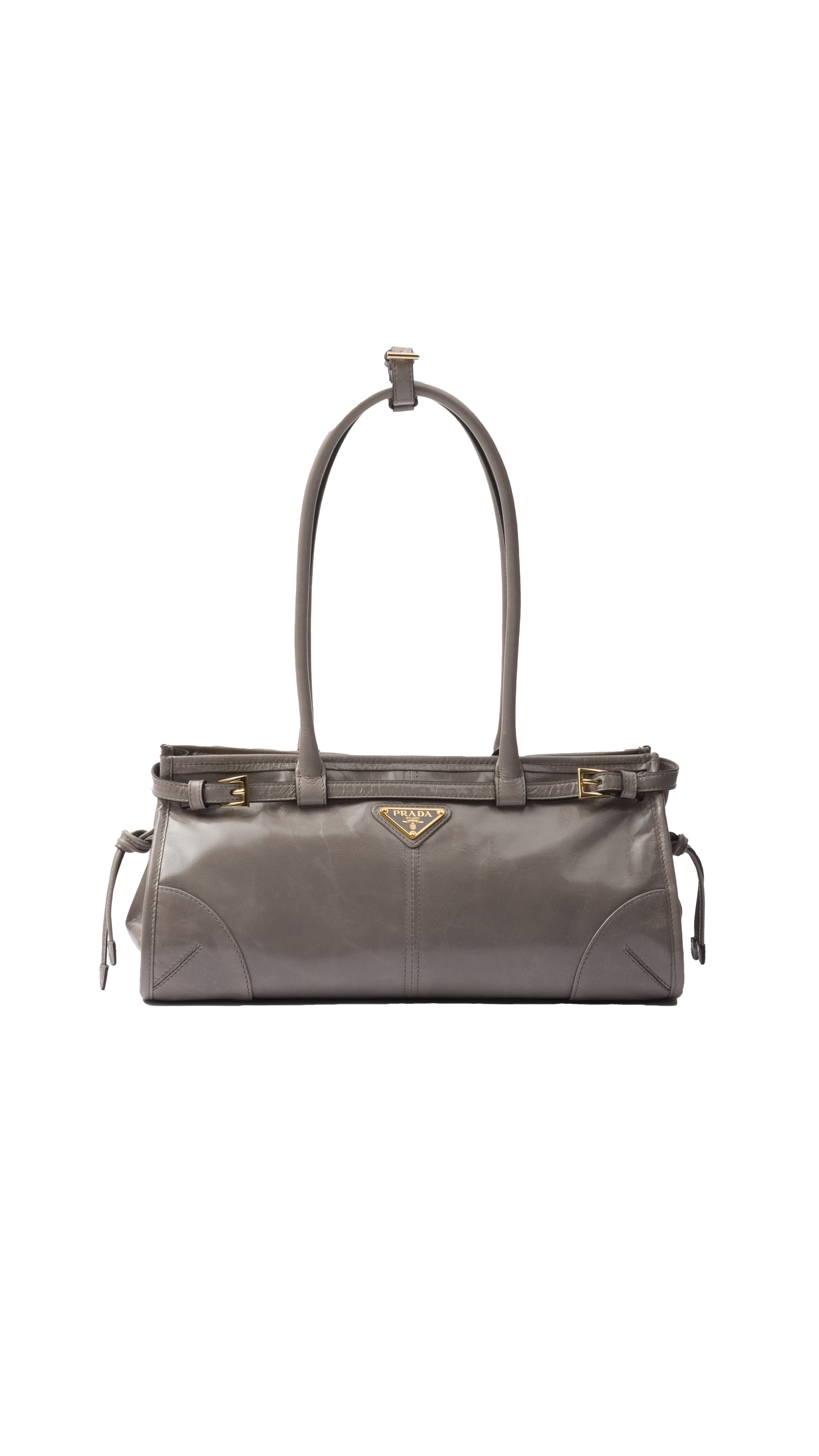 Medium Leather Handbag - Pewter