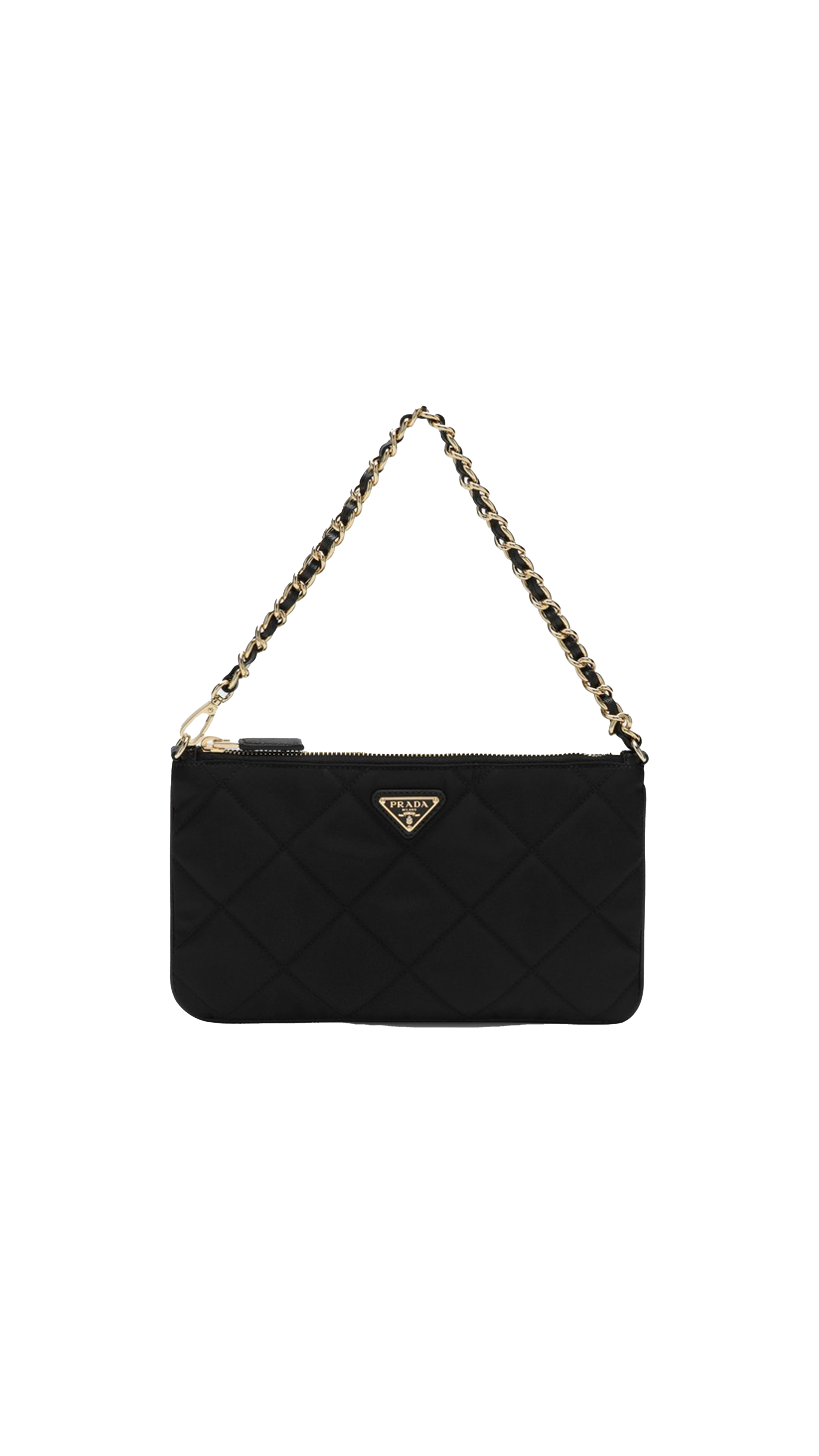 Re-Nylon Quilted Pouch - Black