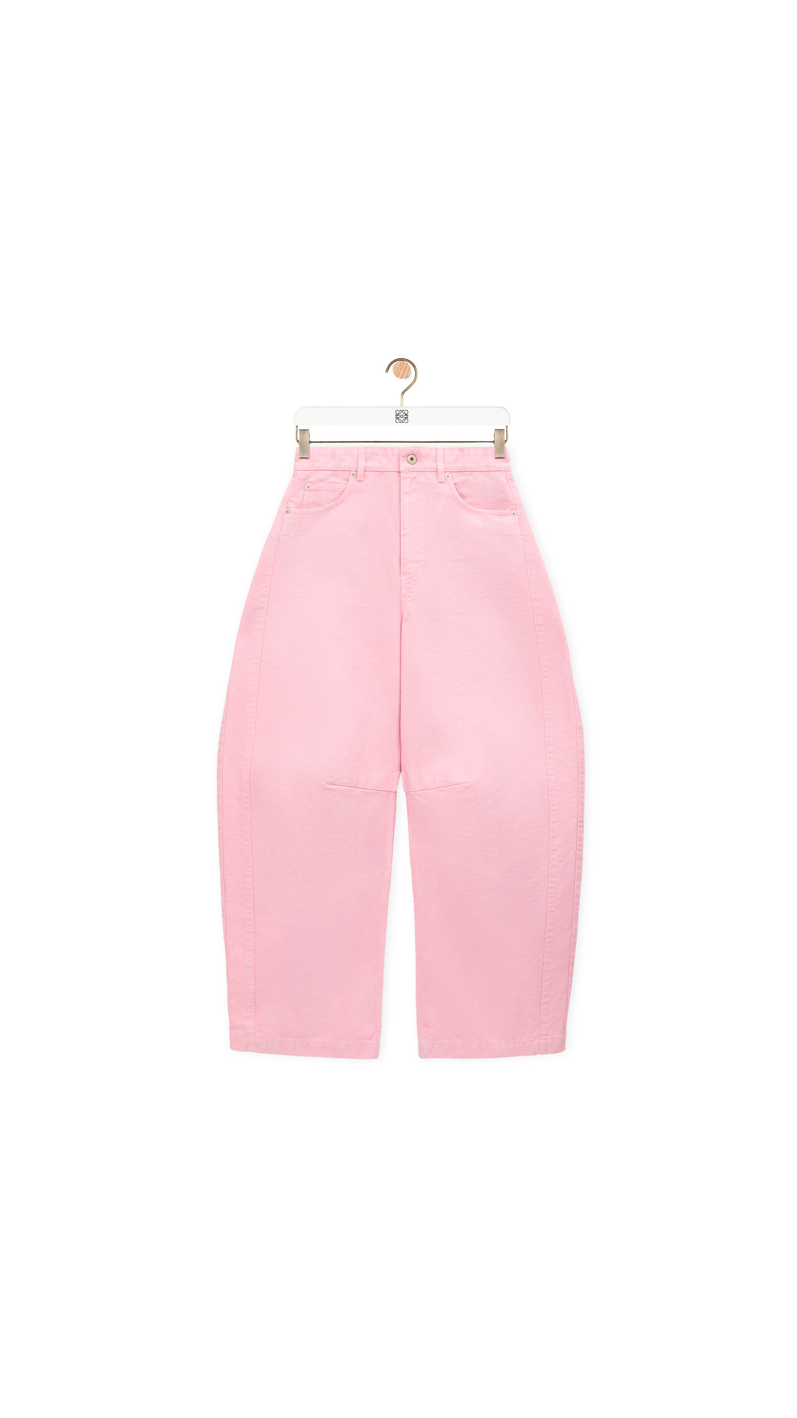 Barrel Trousers In Cotton - Pink