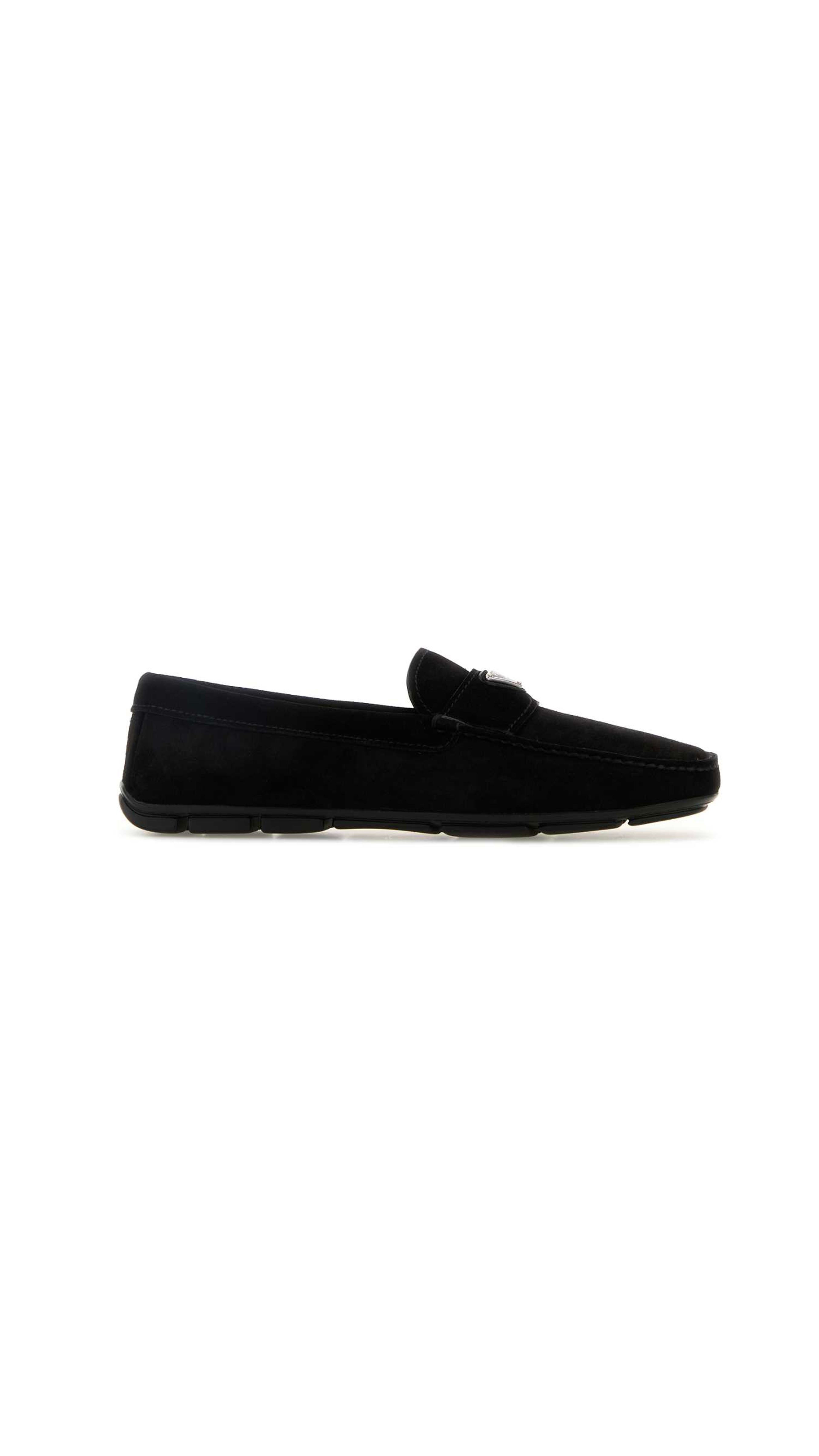 Suede Loafers - Black