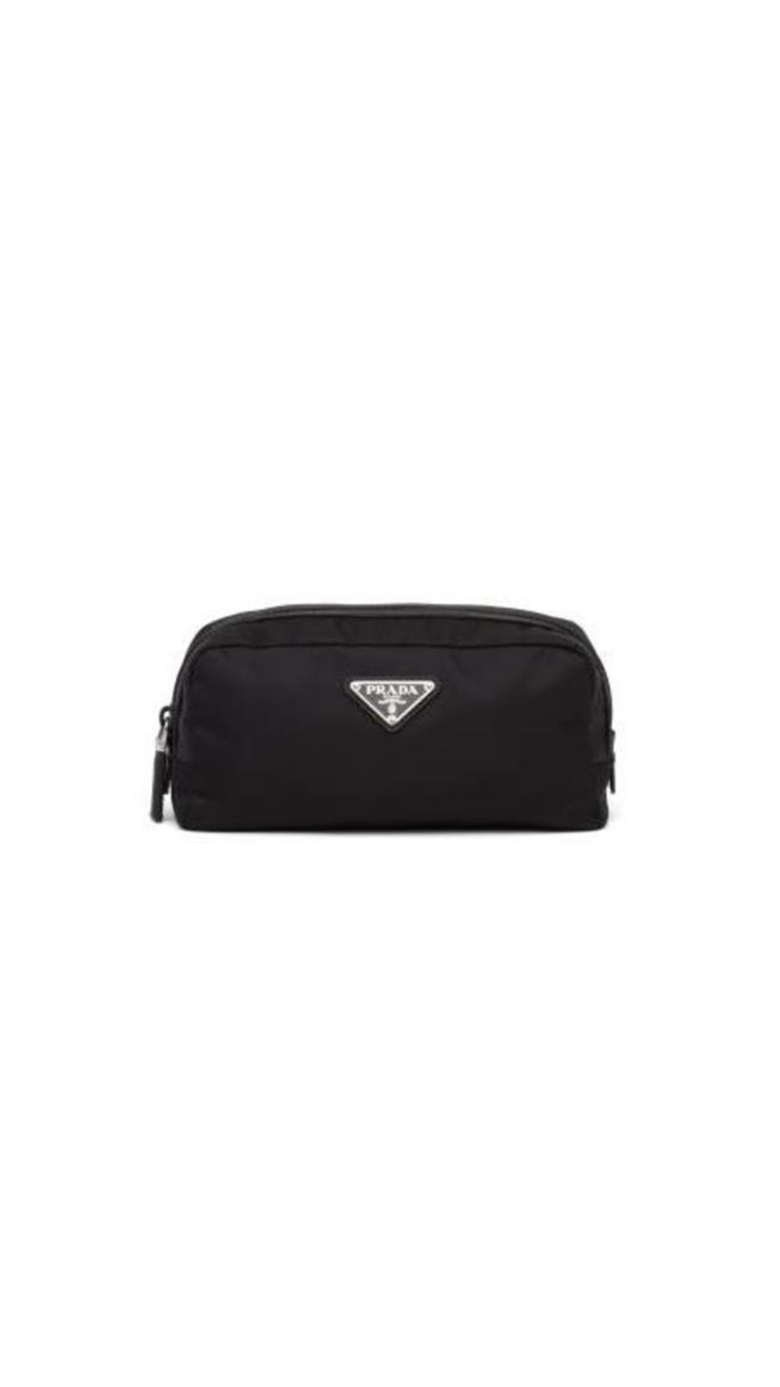 Re-Nylon And Saffiano Necessaire - Black